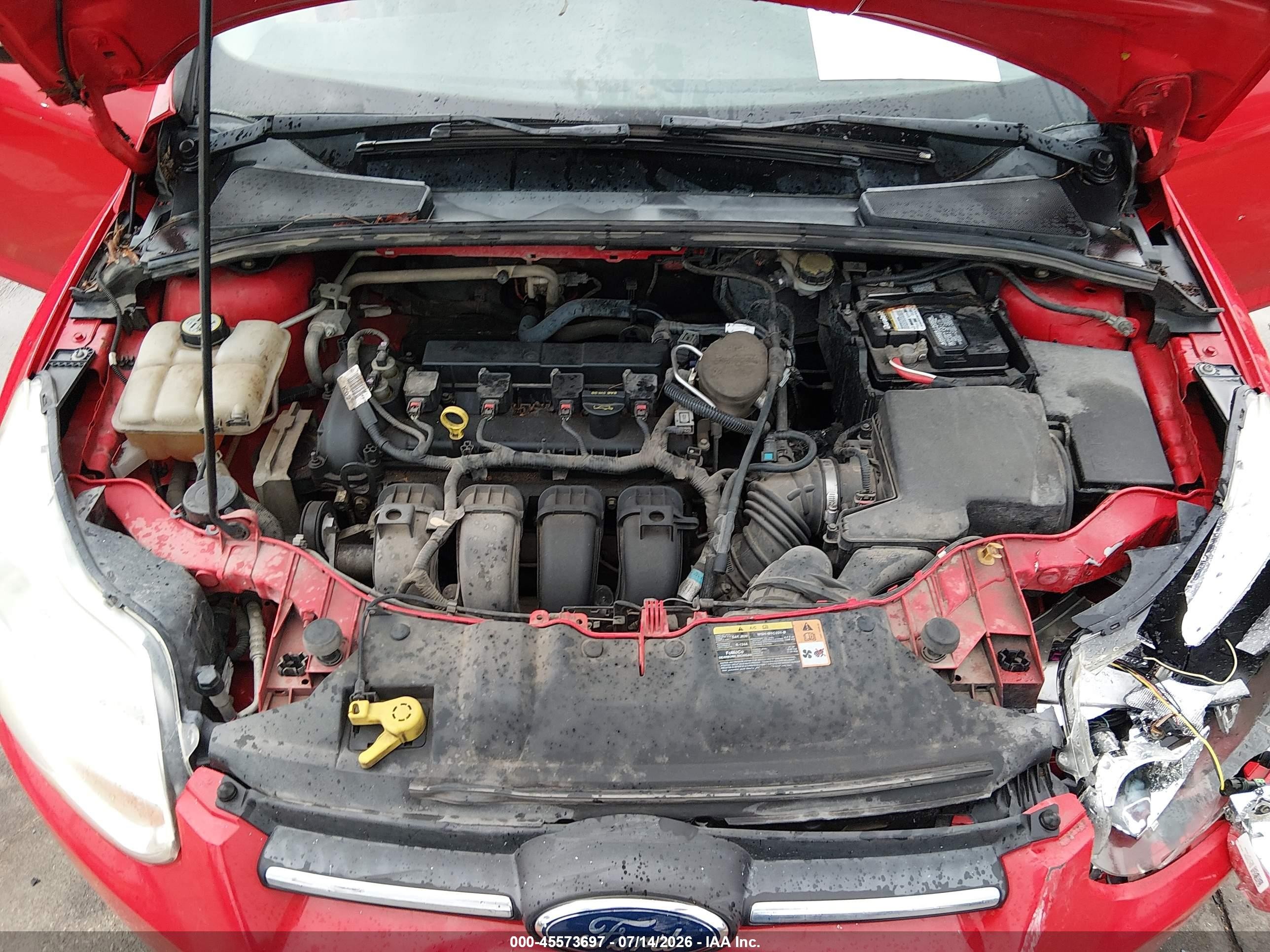 2013 Ford Focus Se Red vin: 1FADP3F2XDL334036