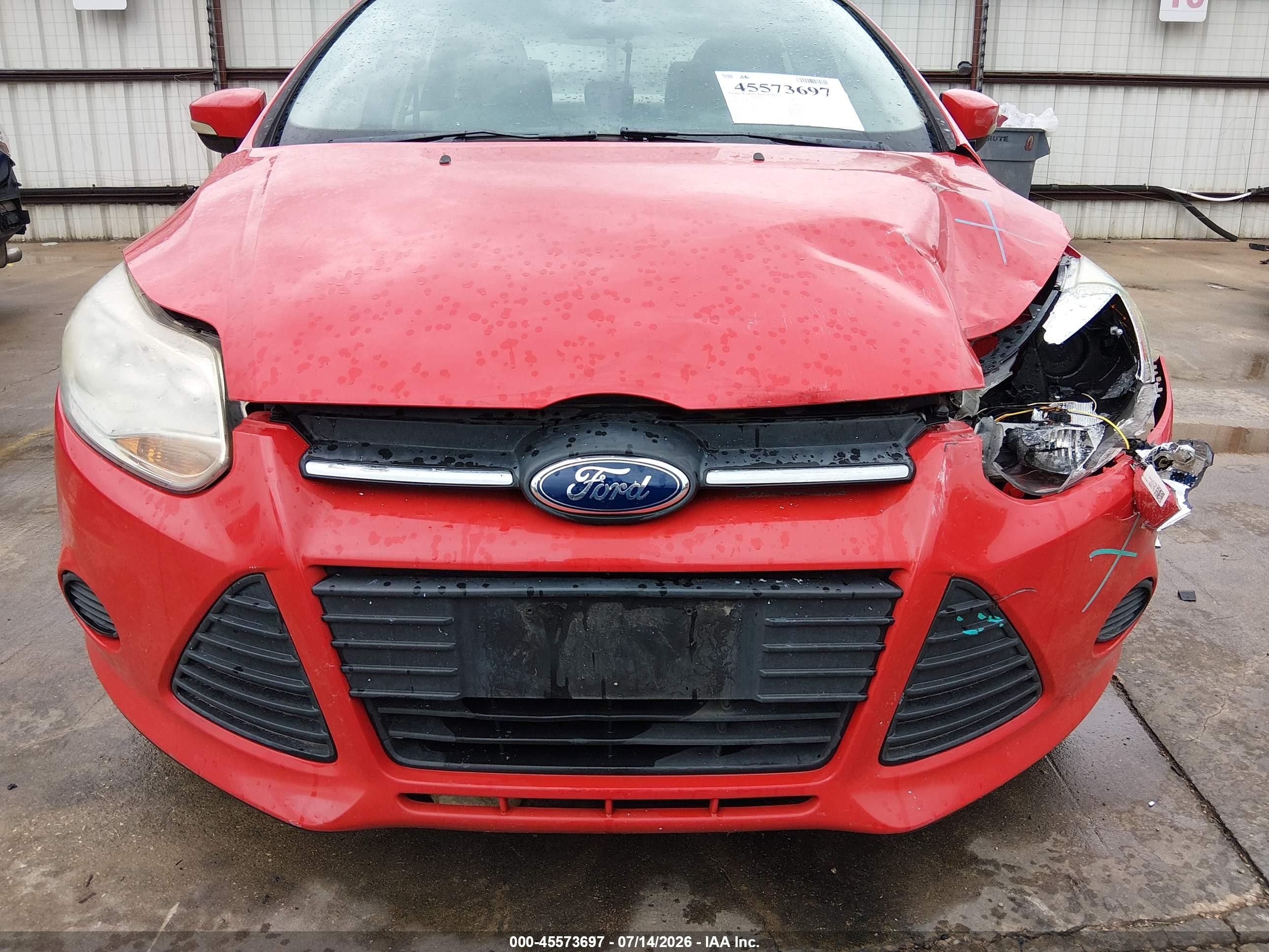 2013 Ford Focus Se Red vin: 1FADP3F2XDL334036