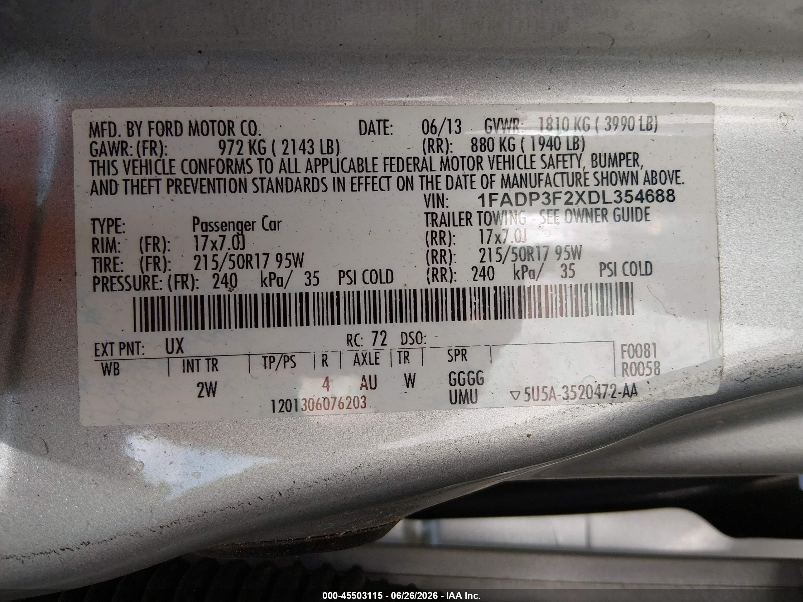 2013 Ford Focus Se Silver vin: 1FADP3F2XDL354688