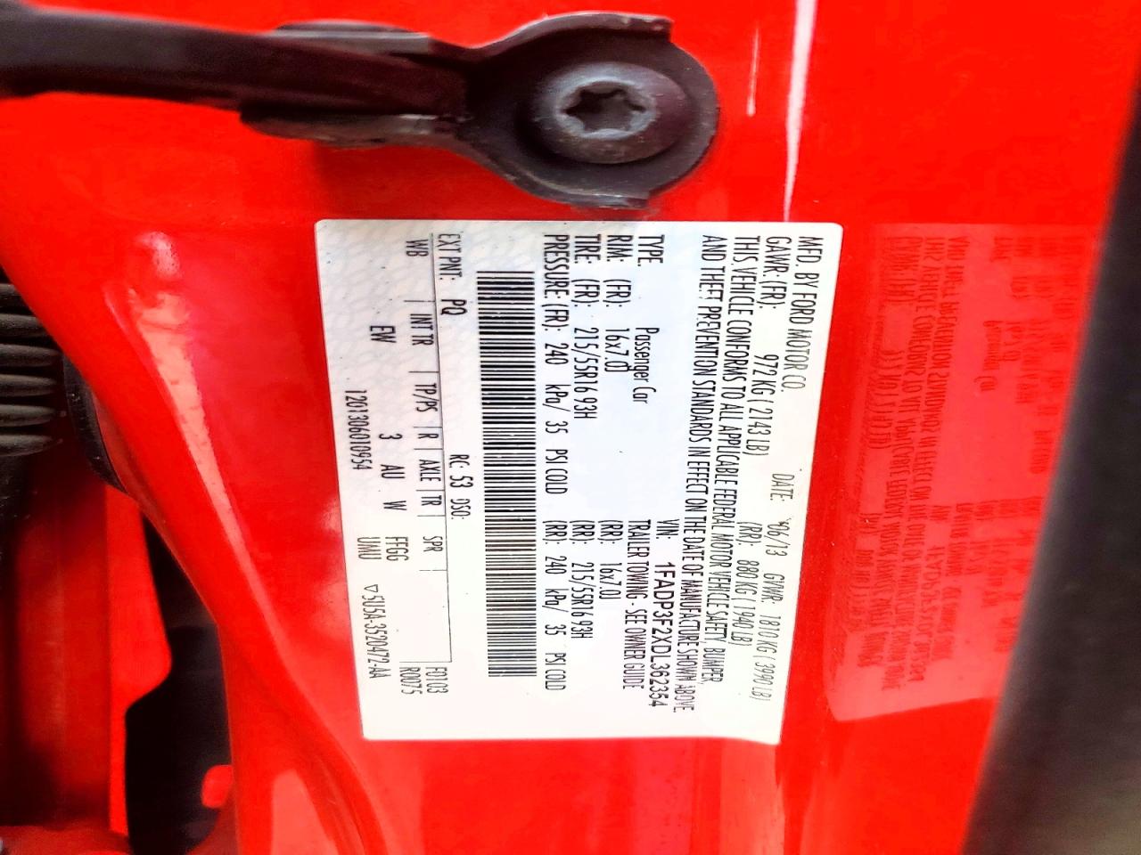 2013 Ford Focus Se Red vin: 1FADP3F2XDL362354