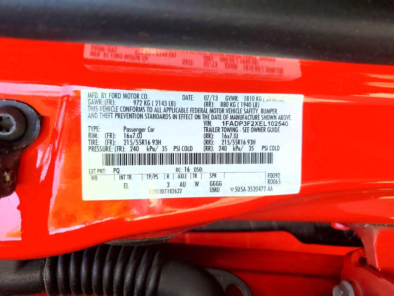 2014 Ford Focus Se Red vin: 1FADP3F2XEL102540