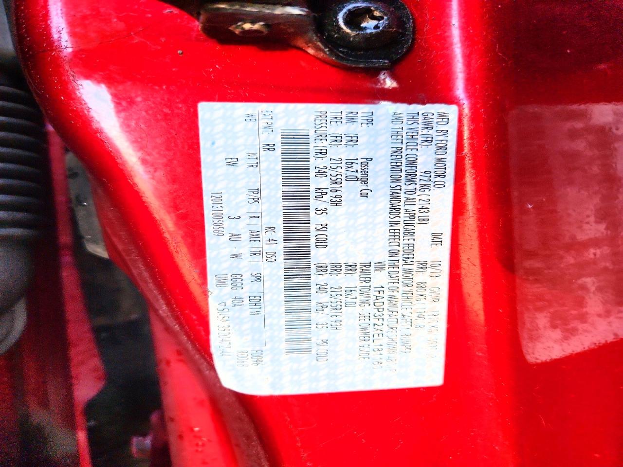 2014 Ford Focus Se Red vin: 1FADP3F2XEL181160