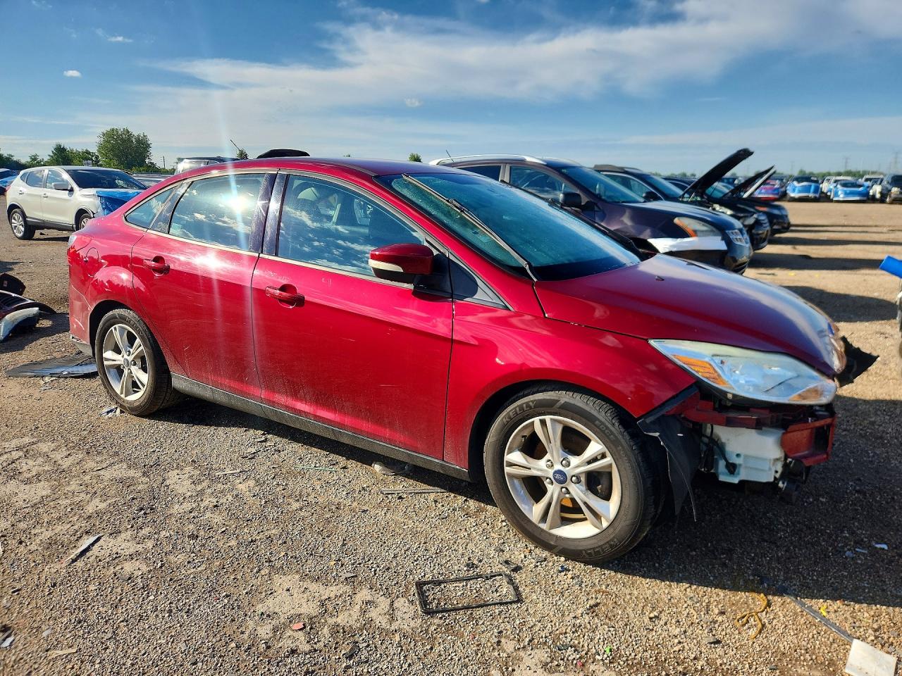 2014 Ford Focus Se Red vin: 1FADP3F2XEL181160