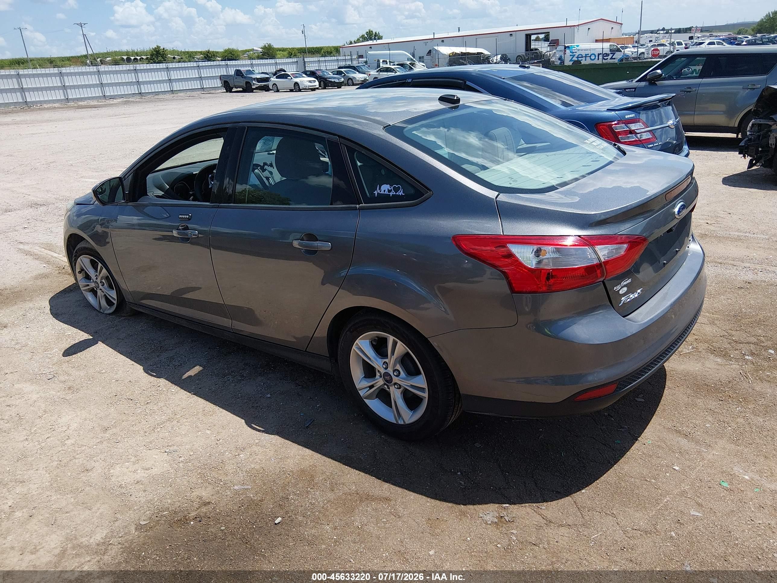 2014 Ford Focus Se Gray vin: 1FADP3F2XEL184284