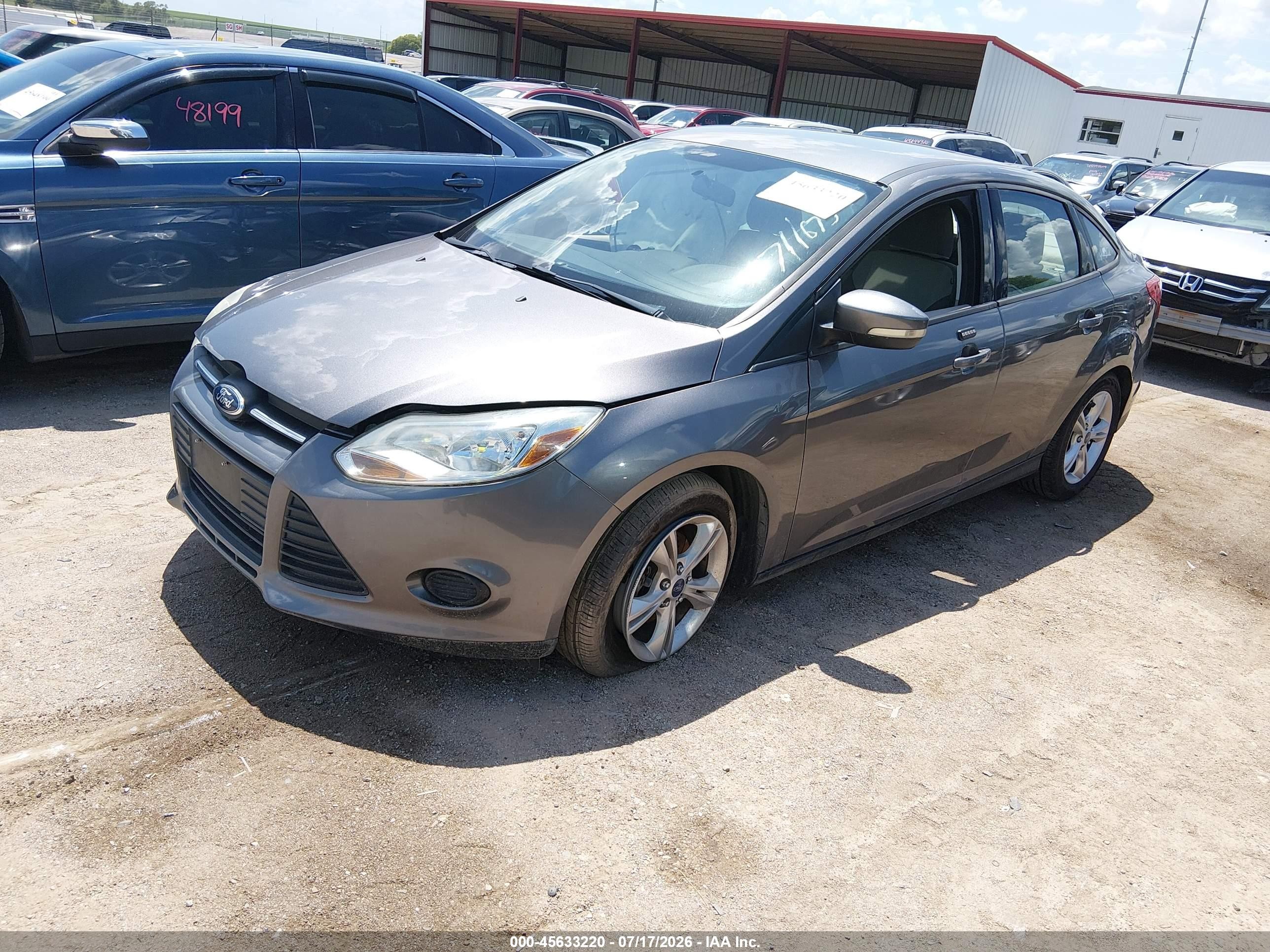 2014 Ford Focus Se Gray vin: 1FADP3F2XEL184284