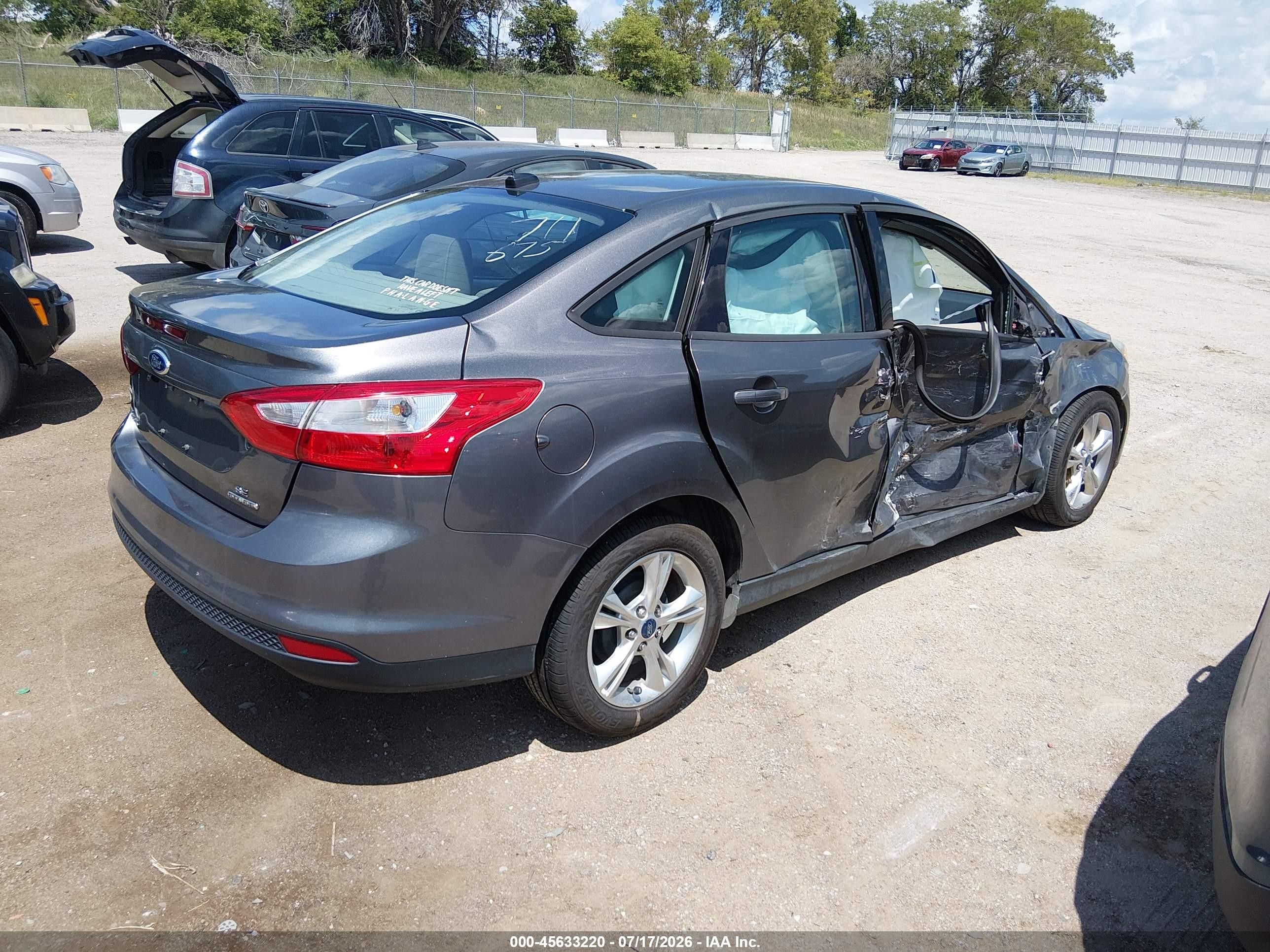 2014 Ford Focus Se Gray vin: 1FADP3F2XEL184284