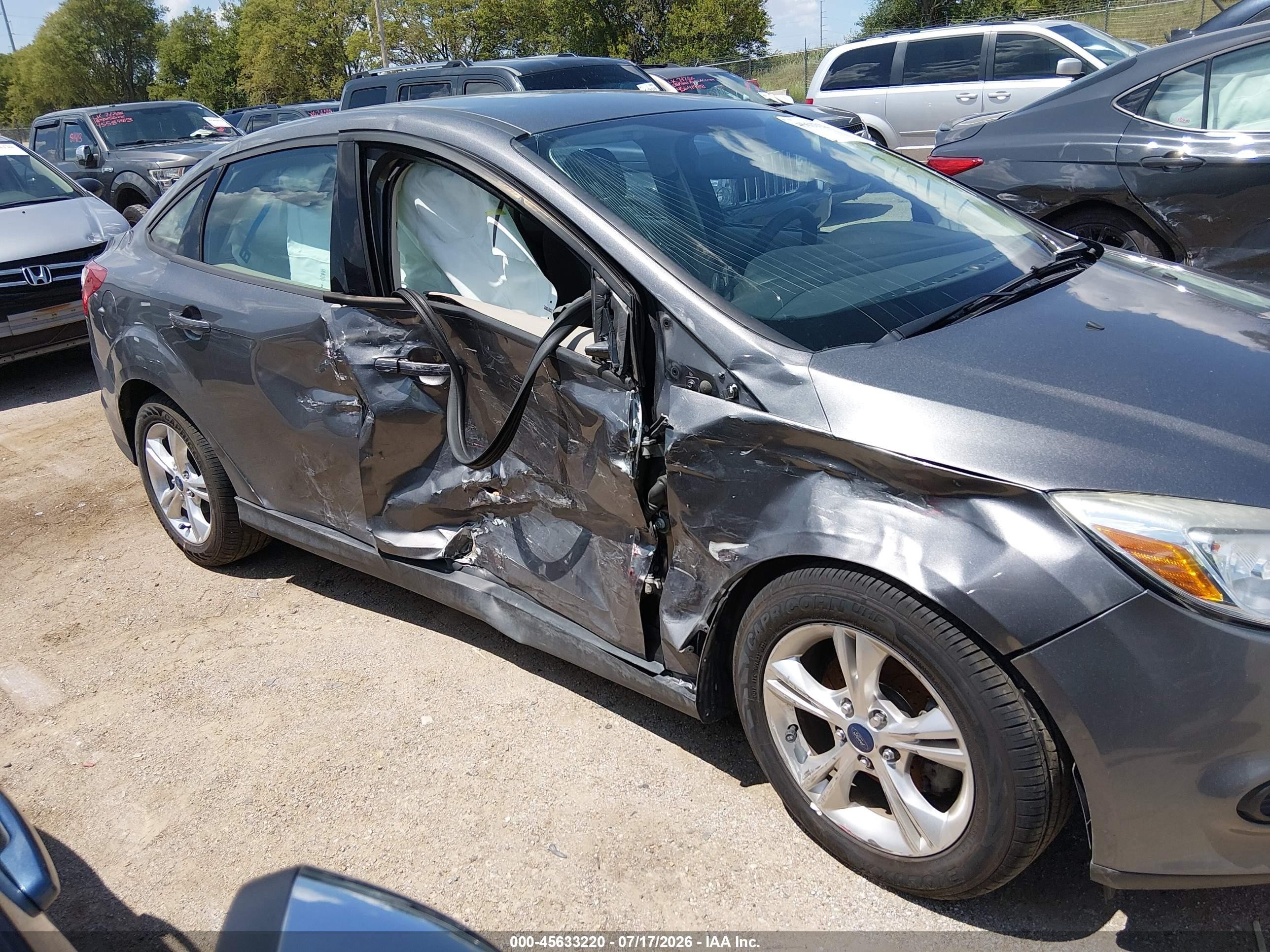 2014 Ford Focus Se Gray vin: 1FADP3F2XEL184284