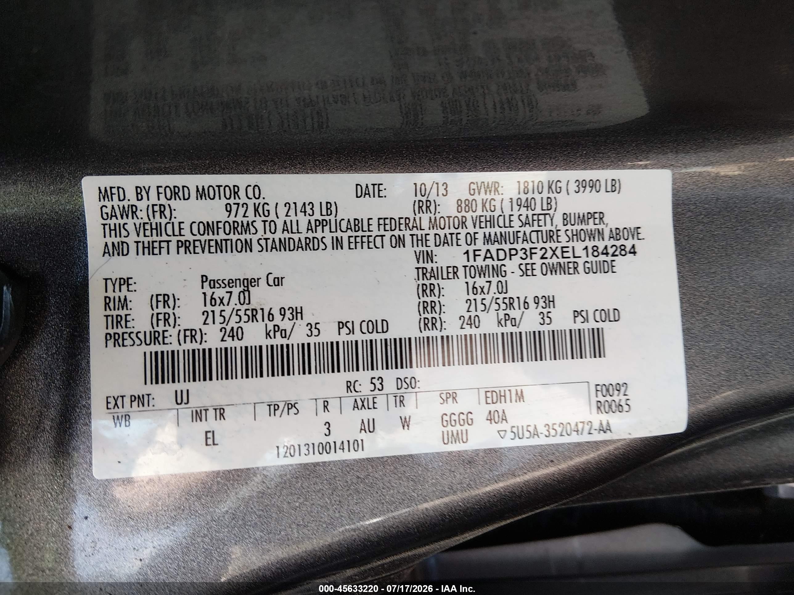 2014 Ford Focus Se Gray vin: 1FADP3F2XEL184284