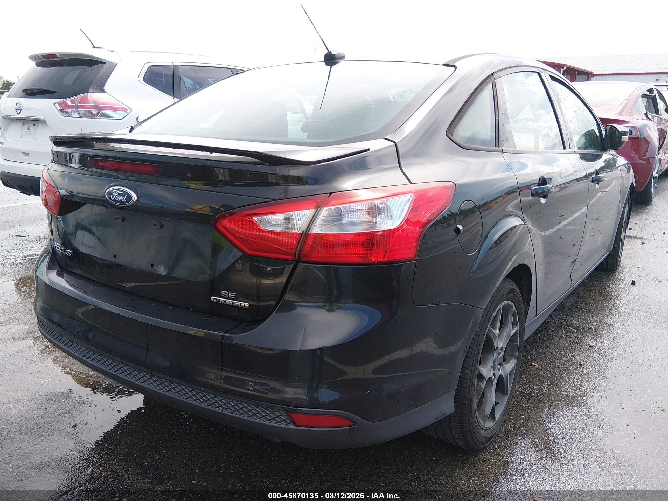 2014 Ford Focus Se Black vin: 1FADP3F2XEL216053