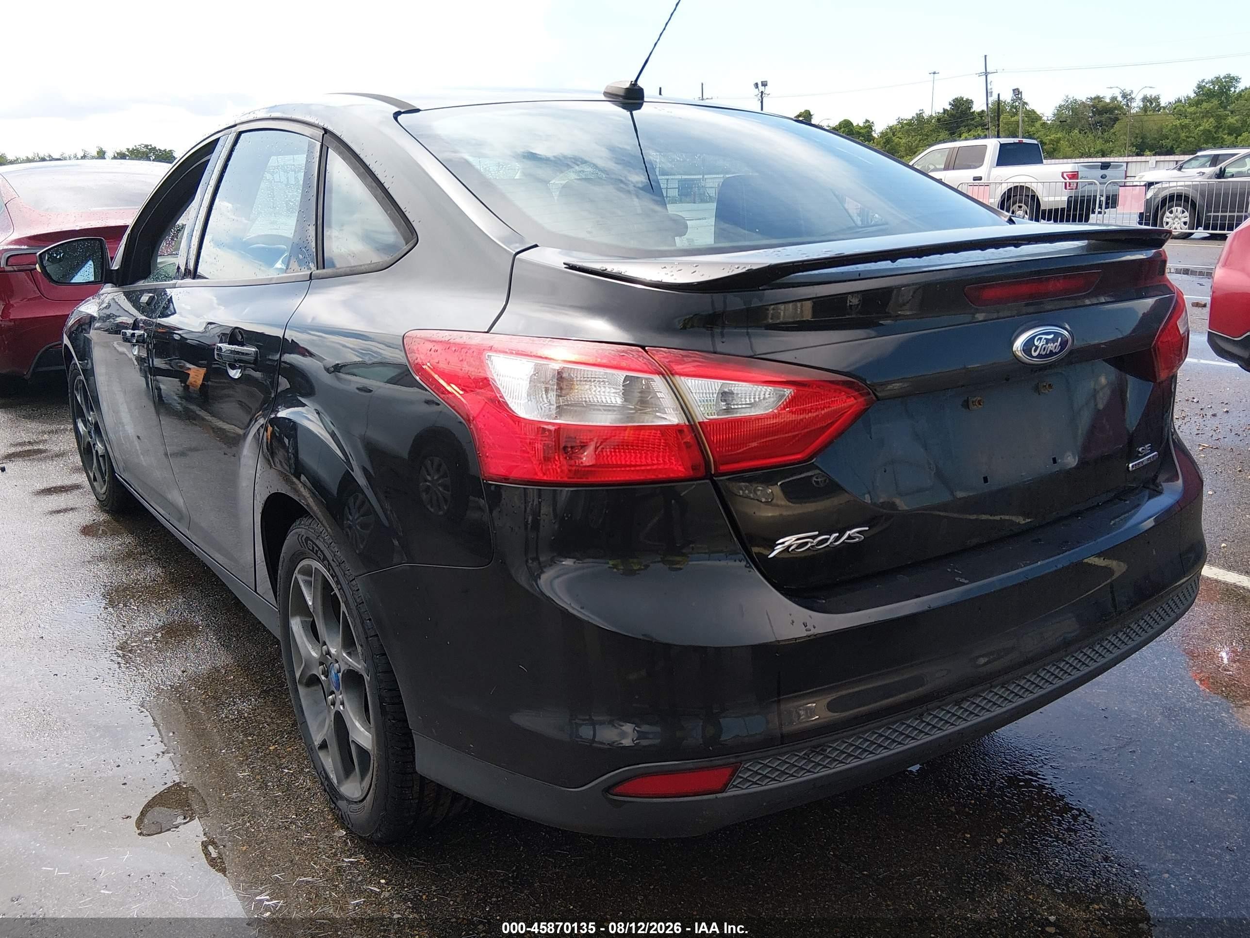 2014 Ford Focus Se Black vin: 1FADP3F2XEL216053