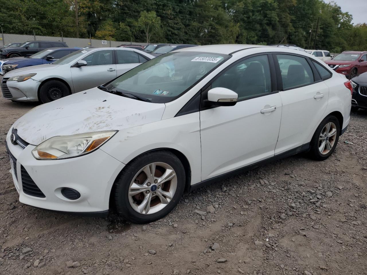 2014 Ford Focus Se White vin: 1FADP3F2XEL226839
