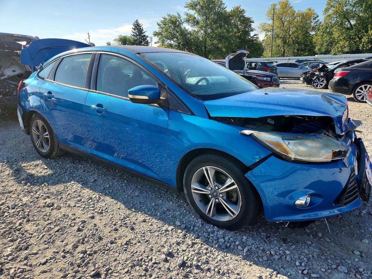 2014 Ford Focus Se Blue vin: 1FADP3F2XEL235539