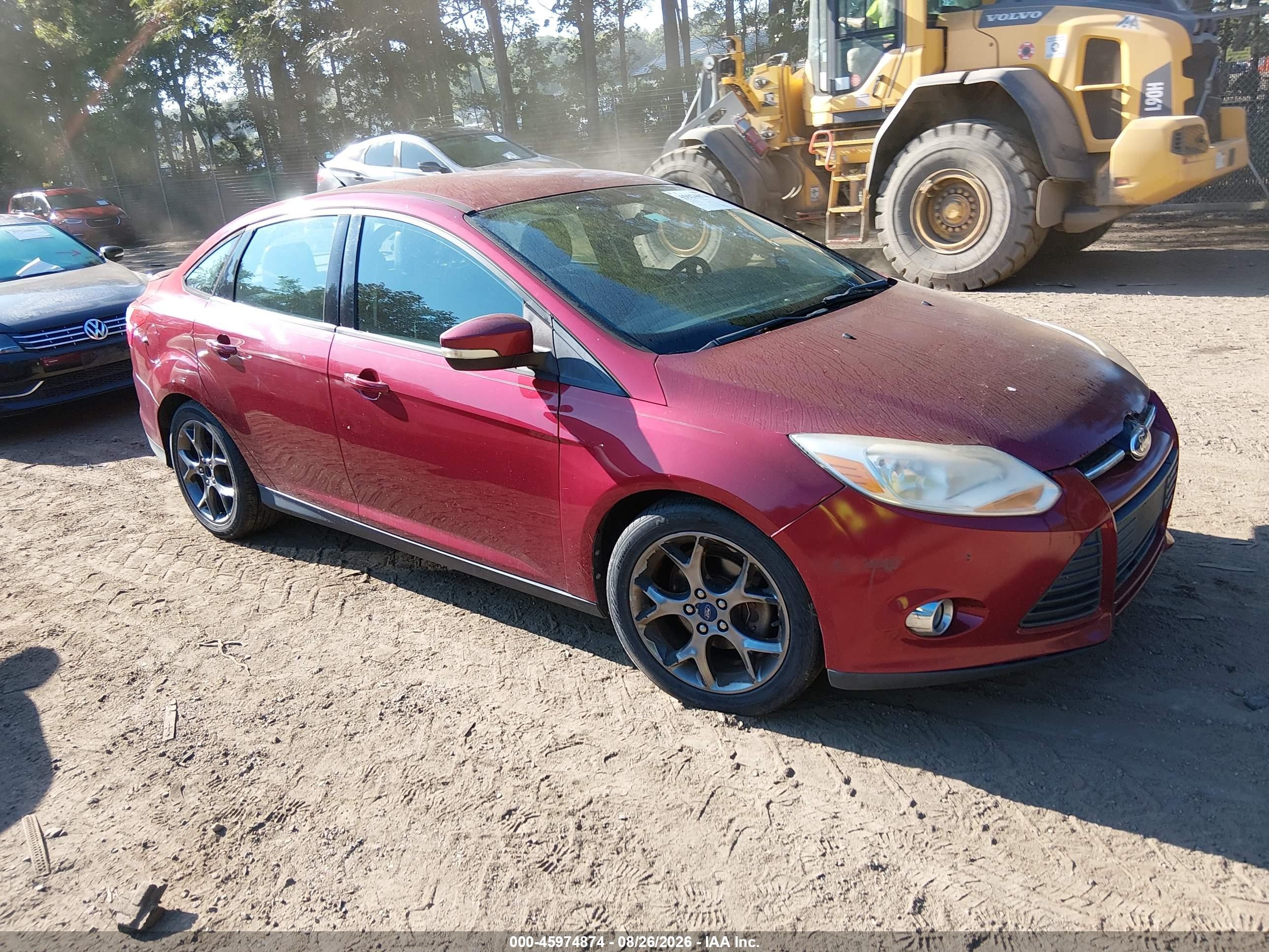 2014 Ford Focus Se Red vin: 1FADP3F2XEL241406
