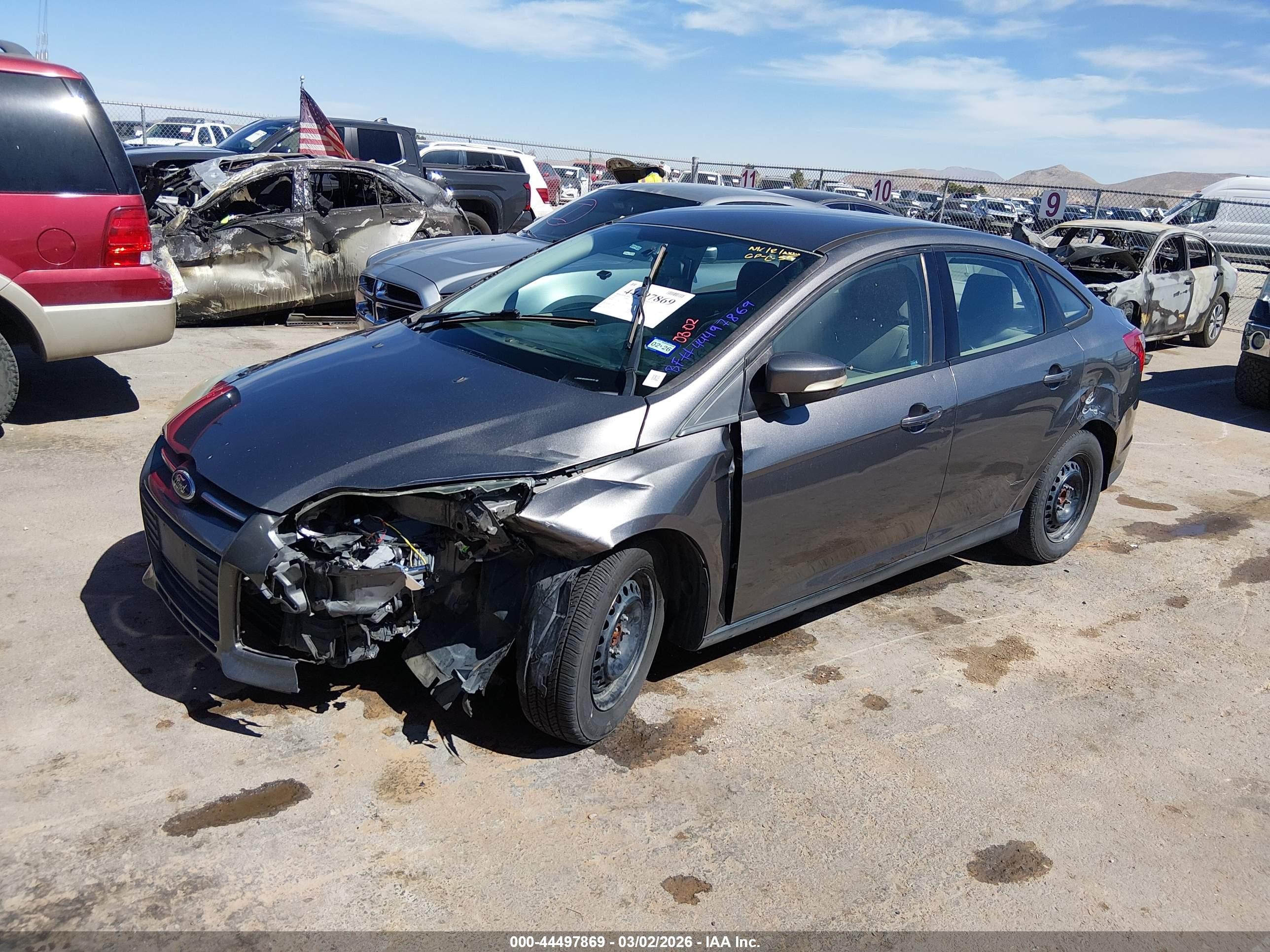 2014 Ford Focus Se Gray vin: 1FADP3F2XEL270310