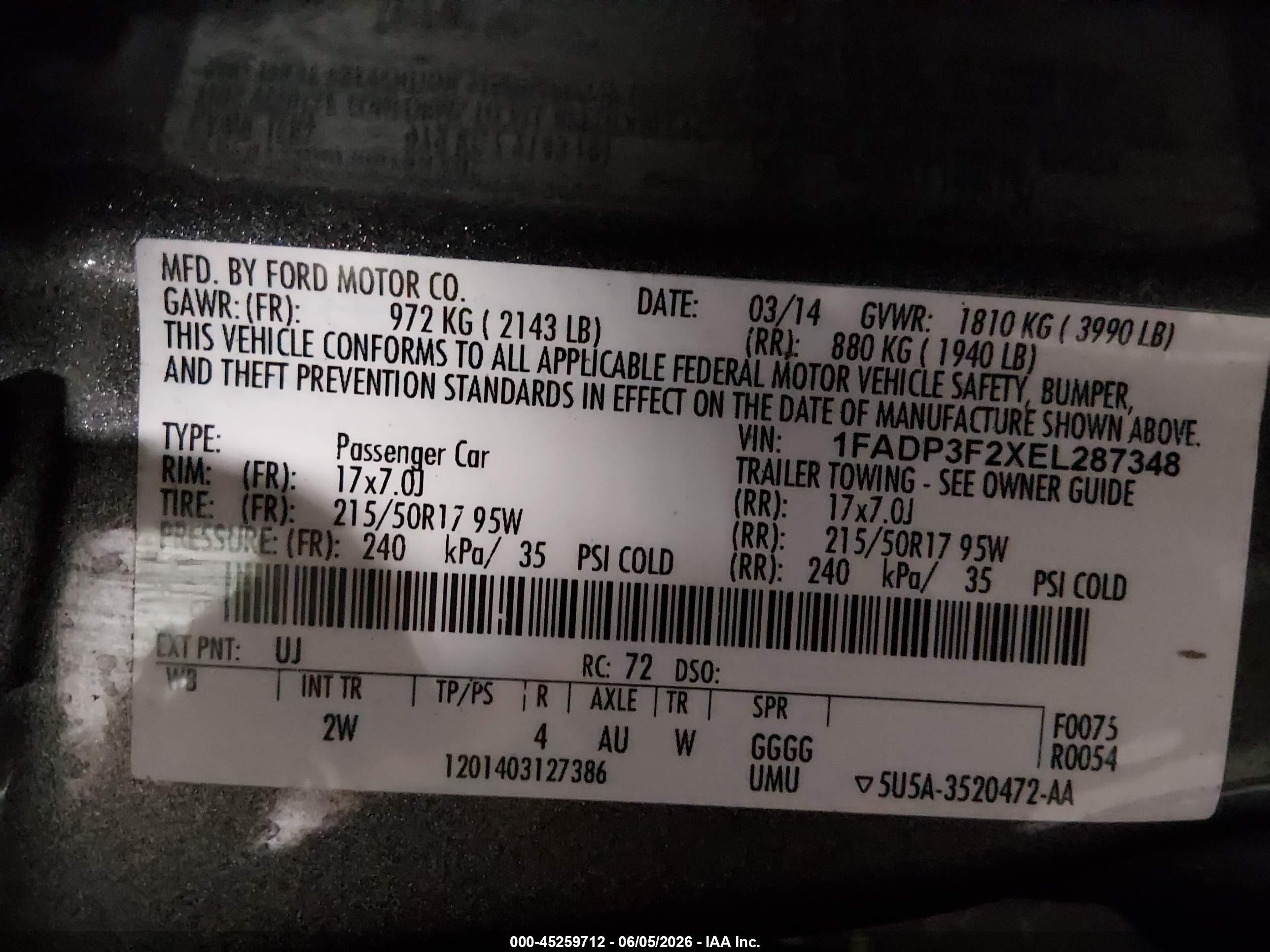 2014 Ford Focus Se Gray vin: 1FADP3F2XEL287348
