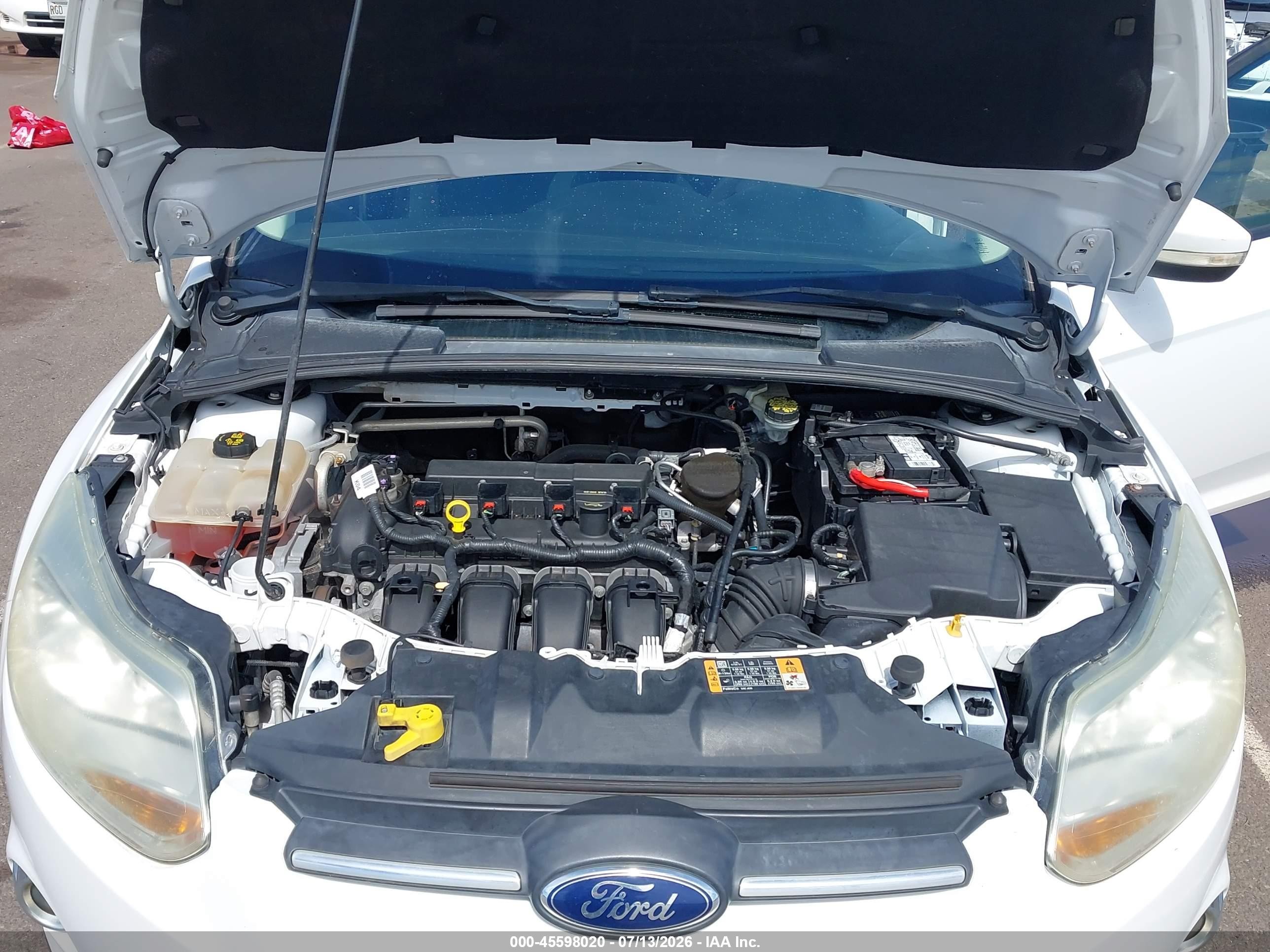 2014 Ford Focus Se White vin: 1FADP3F2XEL299614