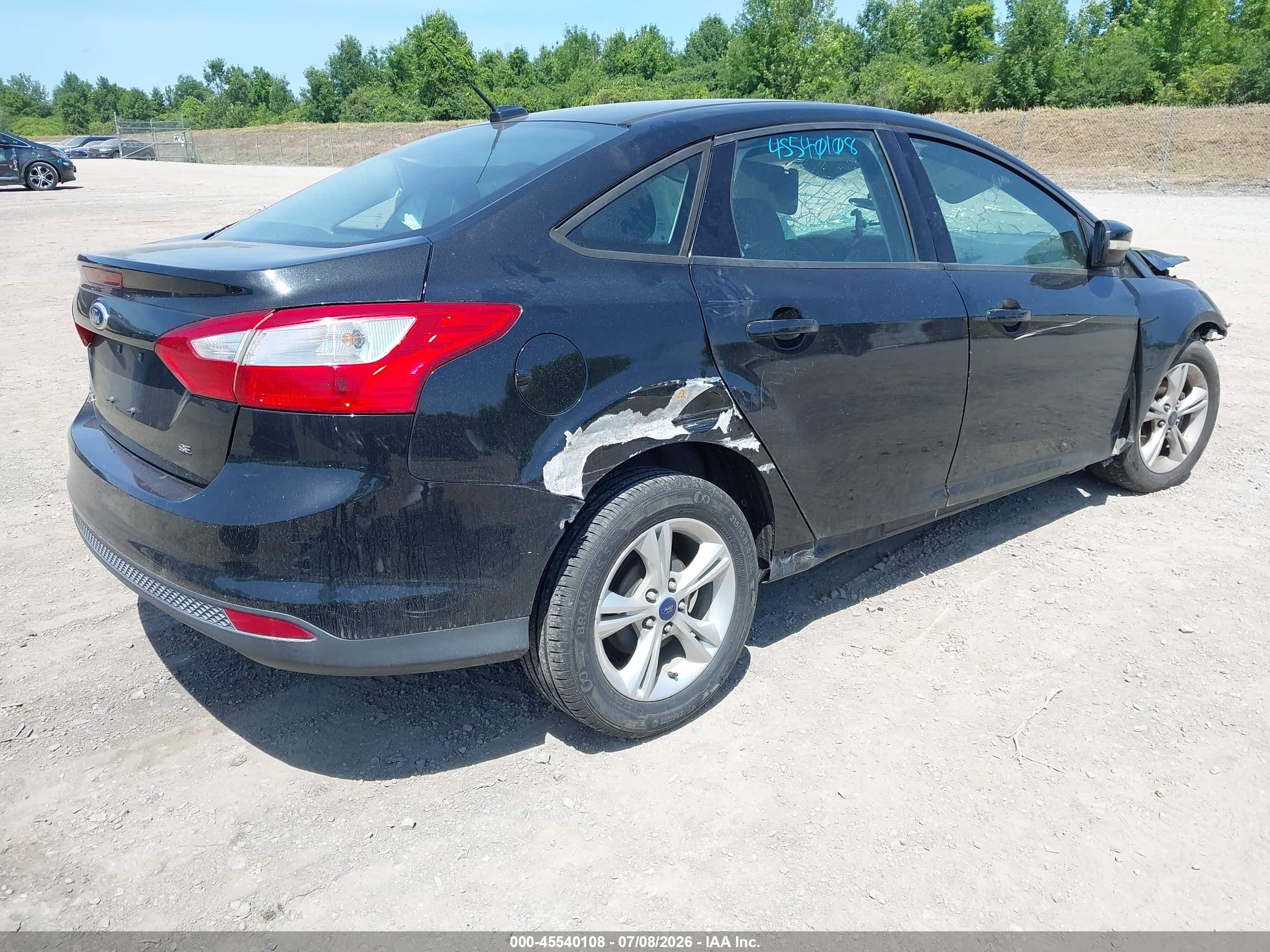 2014 Ford Focus Se Black vin: 1FADP3F2XEL319358