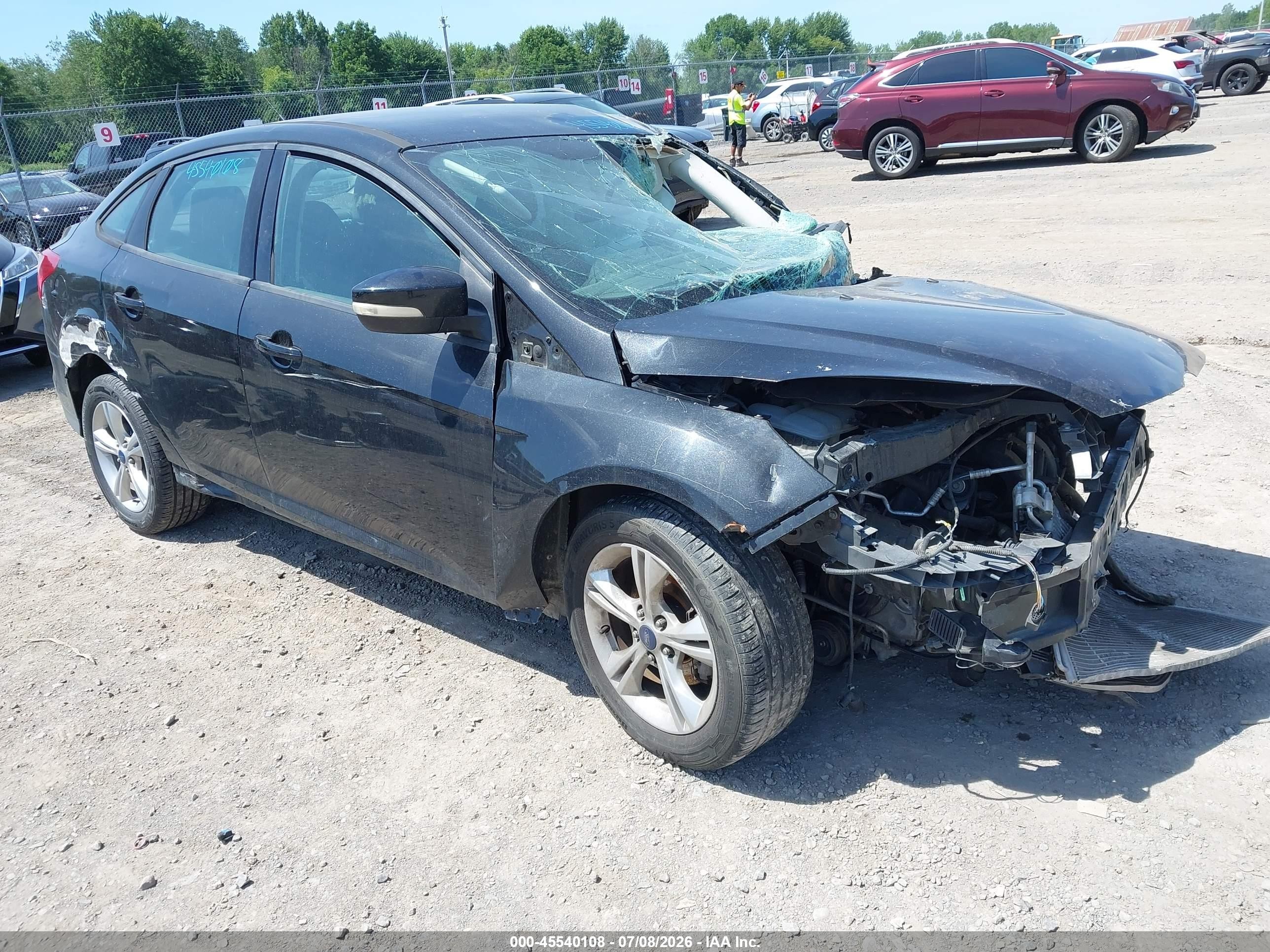 2014 Ford Focus Se Black vin: 1FADP3F2XEL319358