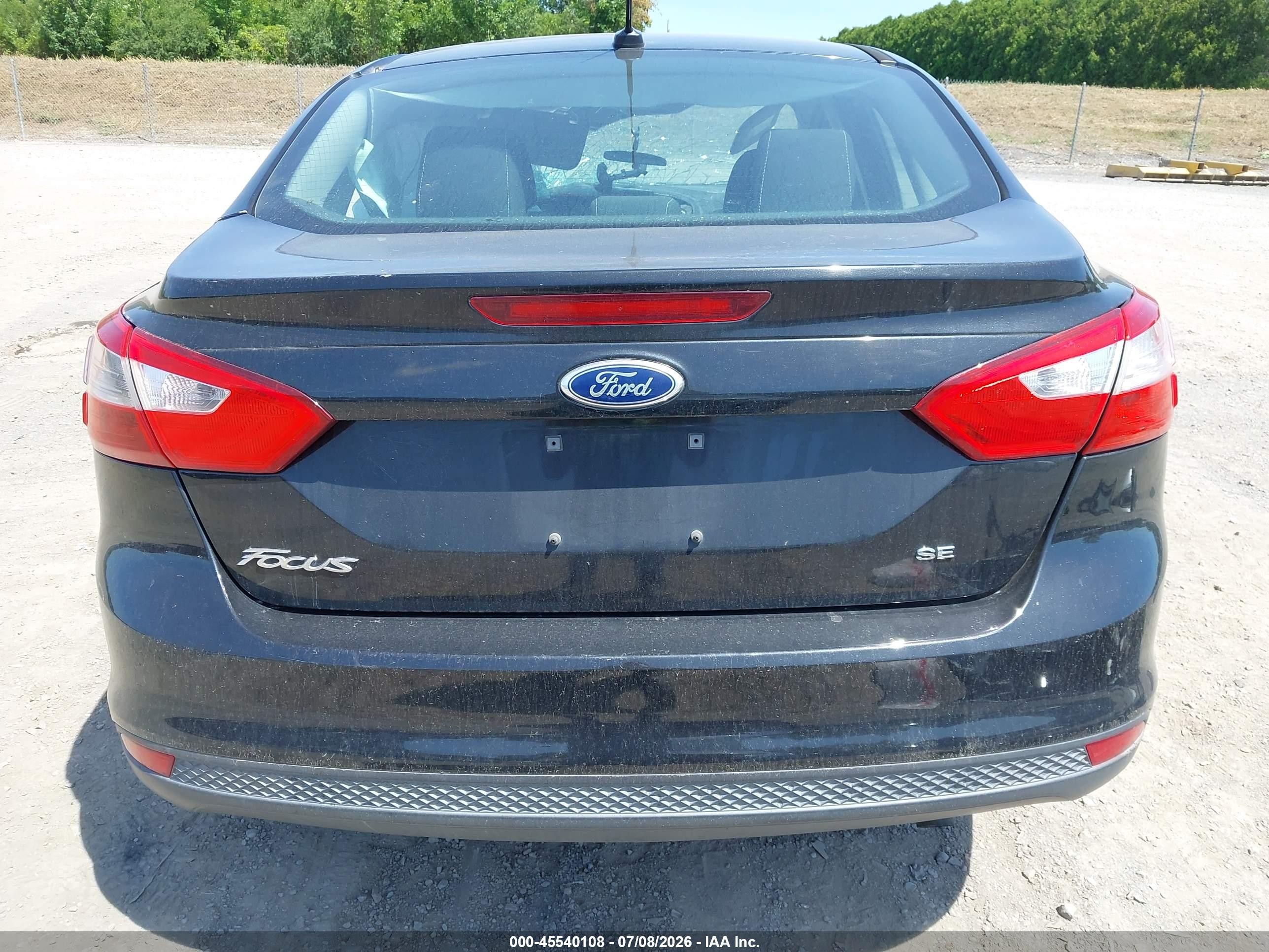 2014 Ford Focus Se Black vin: 1FADP3F2XEL319358