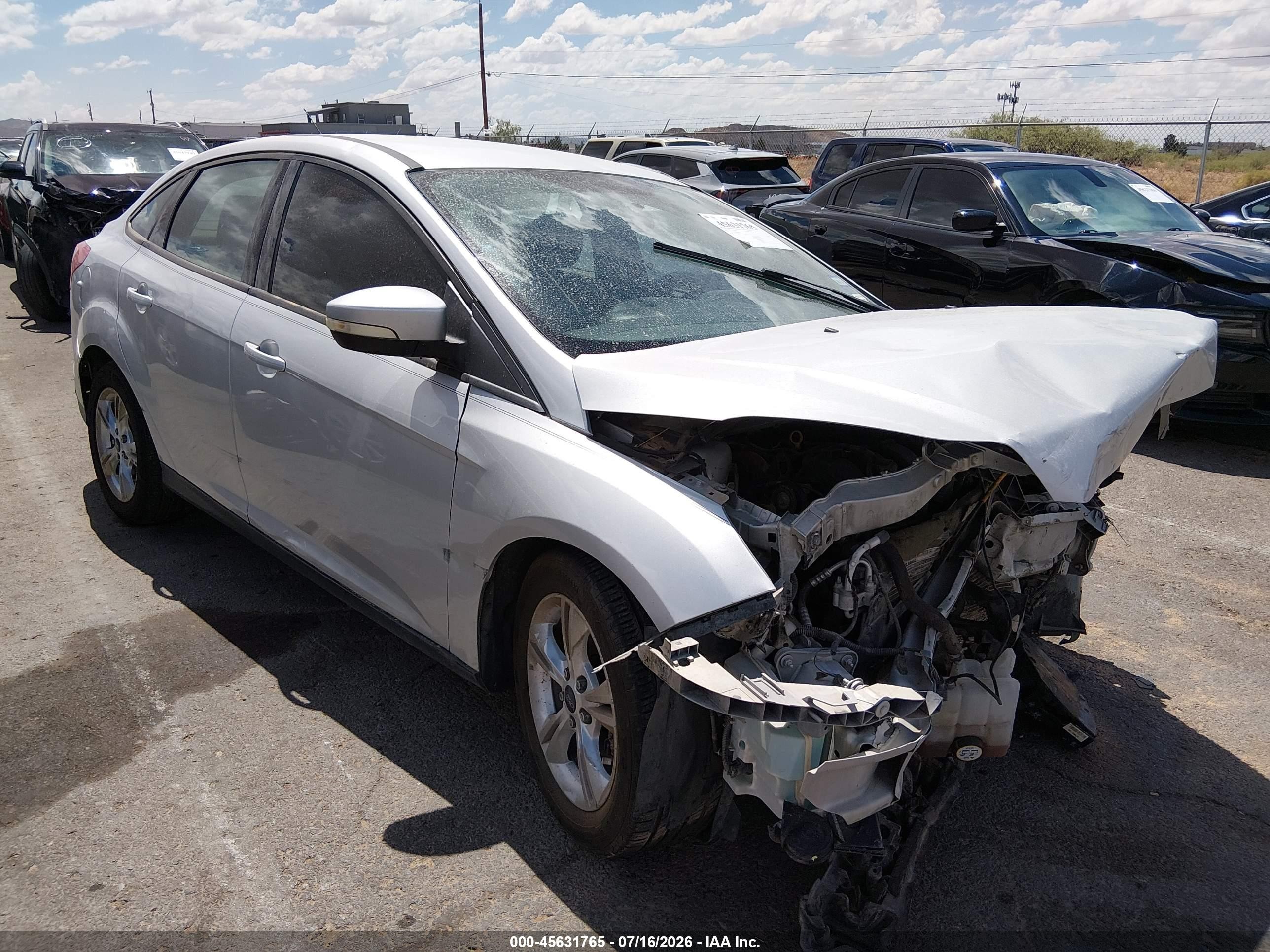 2014 Ford Focus Se Silver vin: 1FADP3F2XEL330277