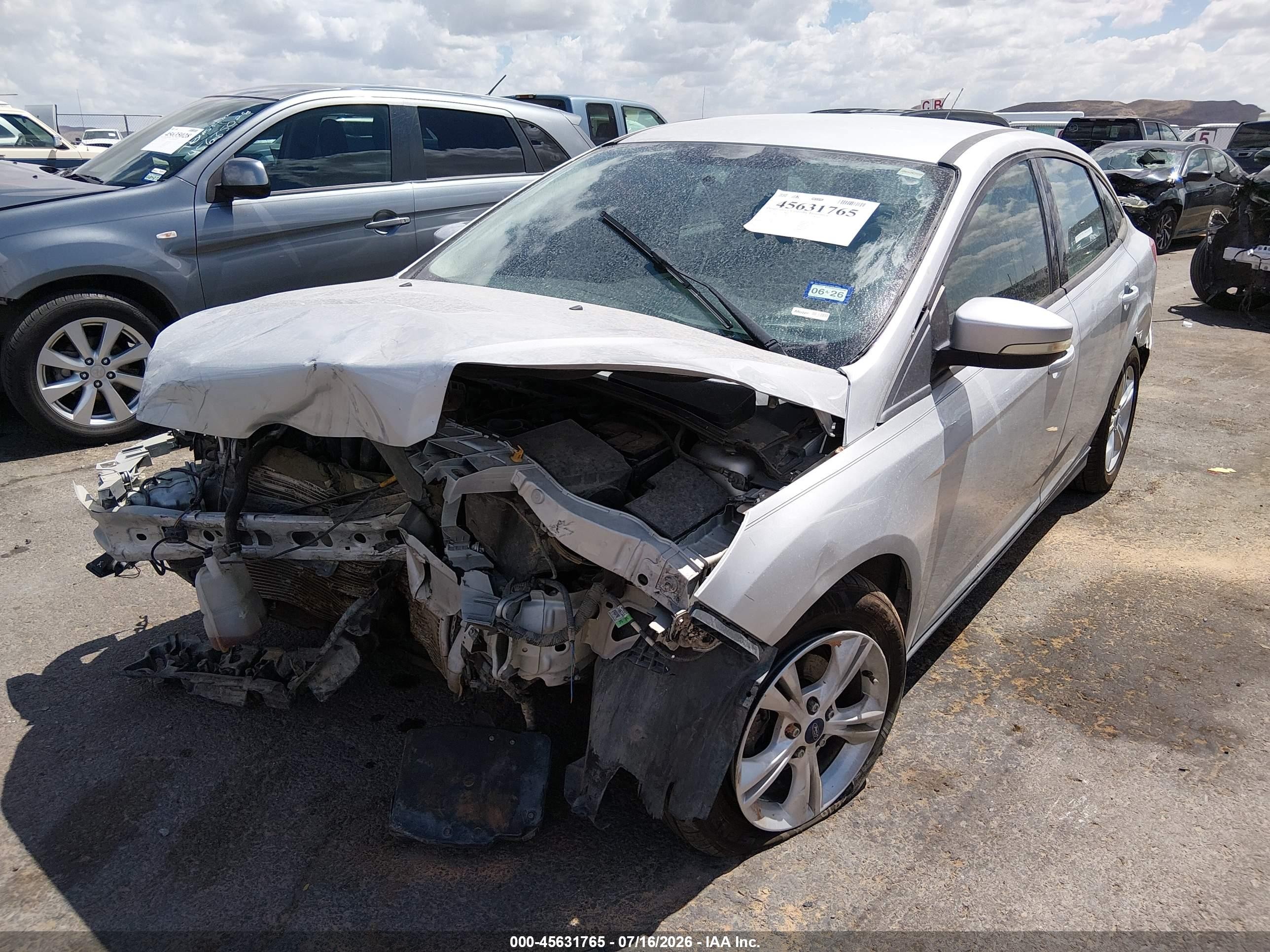 2014 Ford Focus Se Silver vin: 1FADP3F2XEL330277