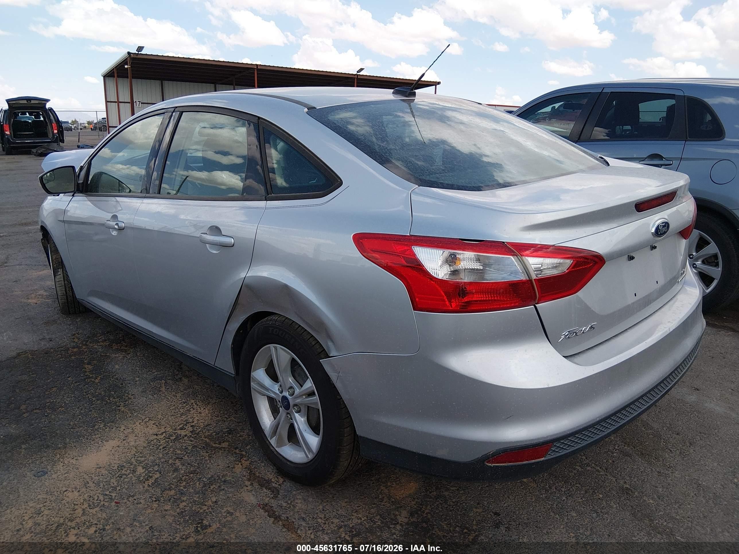 2014 Ford Focus Se Silver vin: 1FADP3F2XEL330277