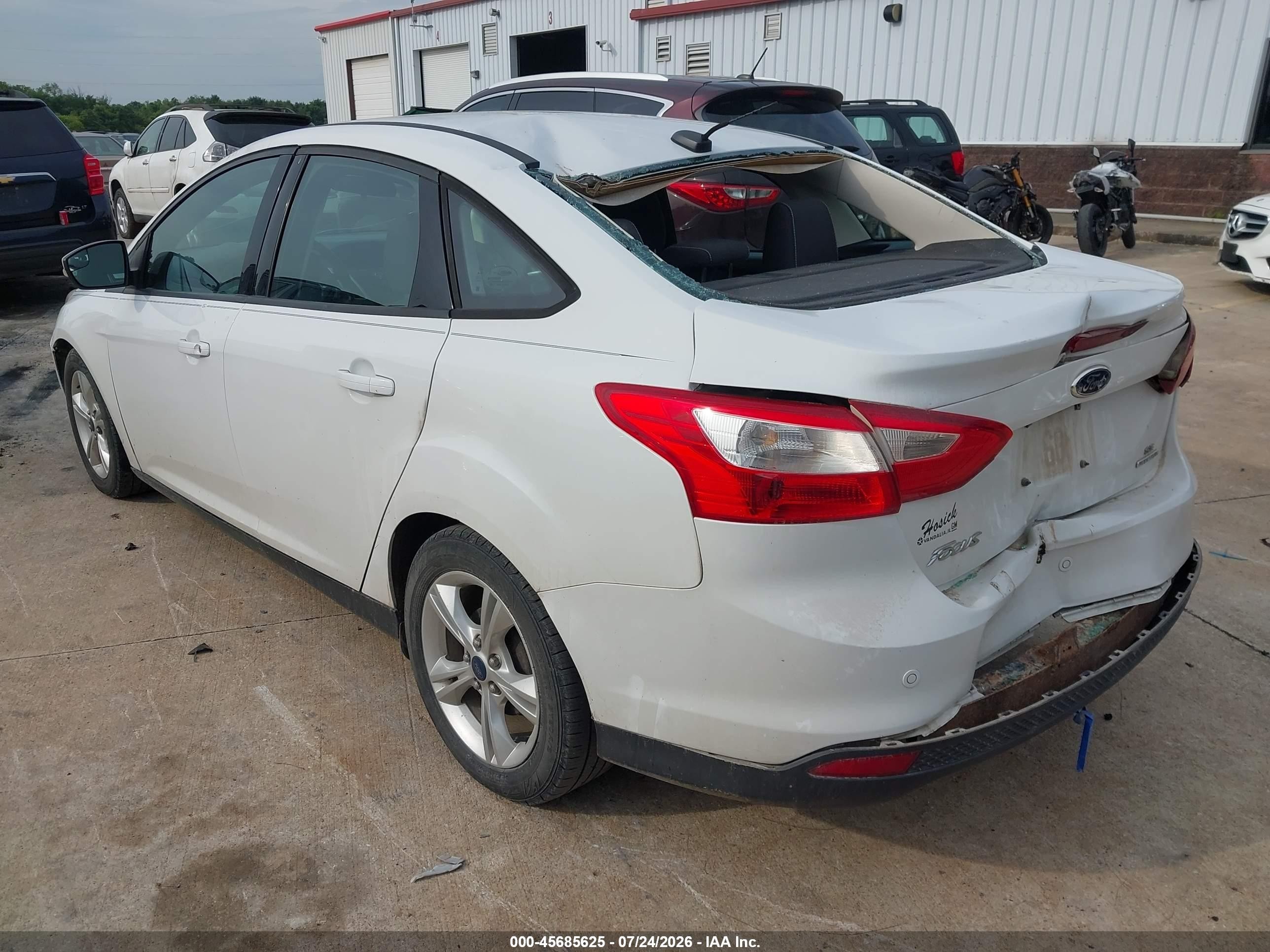 2014 Ford Focus Se White vin: 1FADP3F2XEL349220