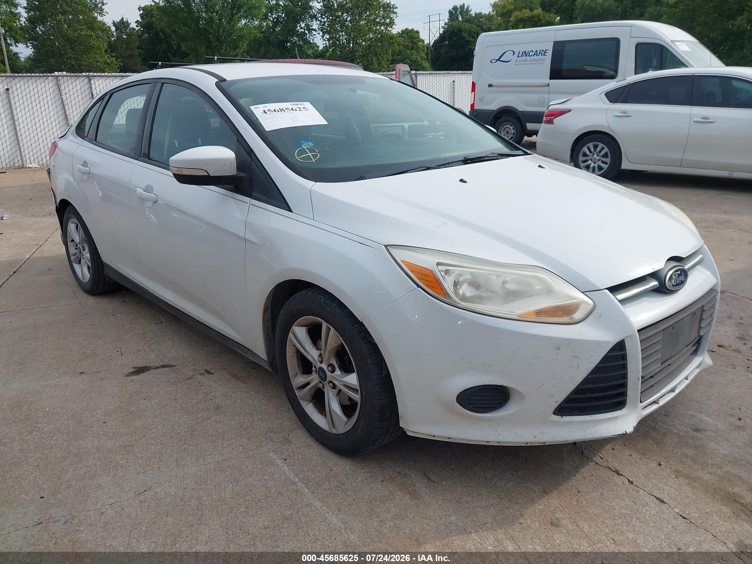 2014 Ford Focus Se White vin: 1FADP3F2XEL349220