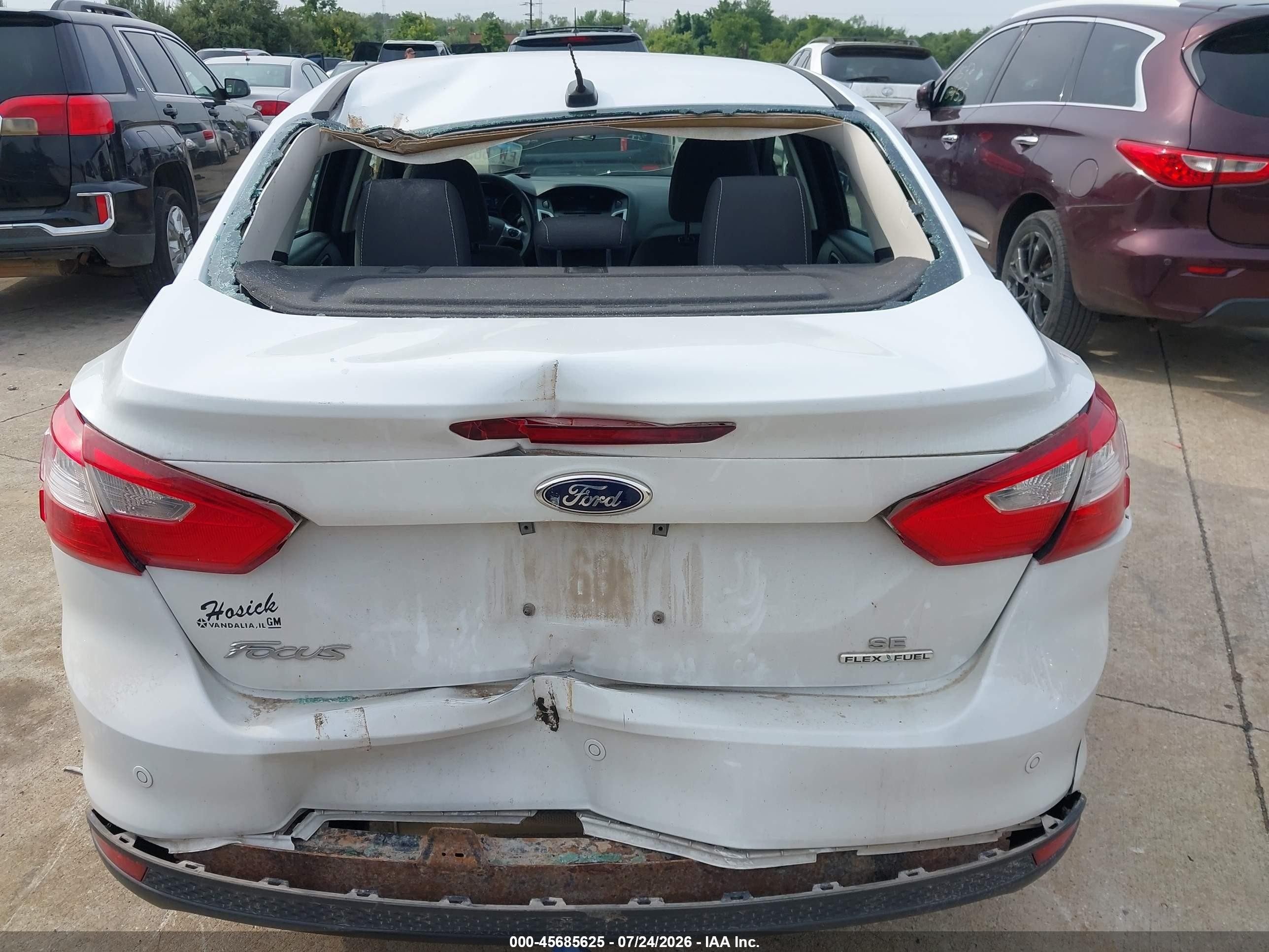 2014 Ford Focus Se White vin: 1FADP3F2XEL349220