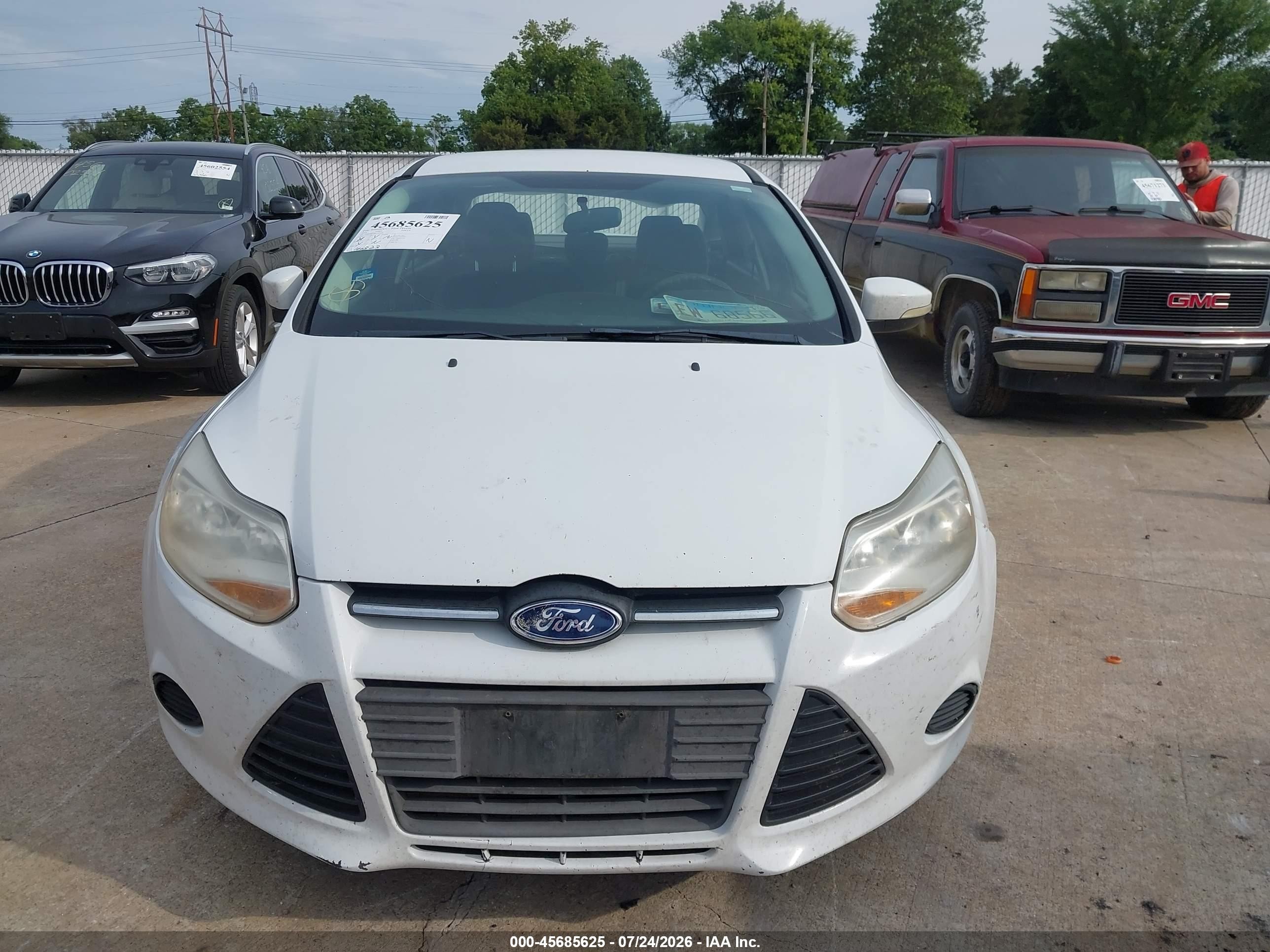 2014 Ford Focus Se White vin: 1FADP3F2XEL349220