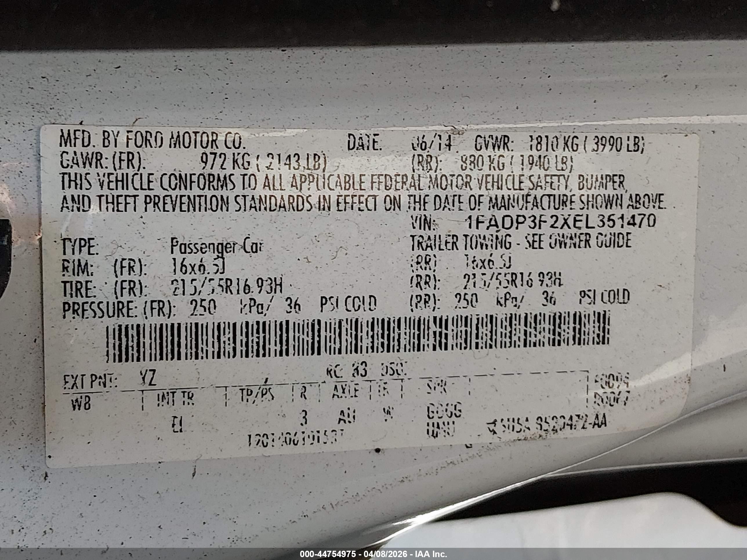 2014 Ford Focus Se White vin: 1FADP3F2XEL351470
