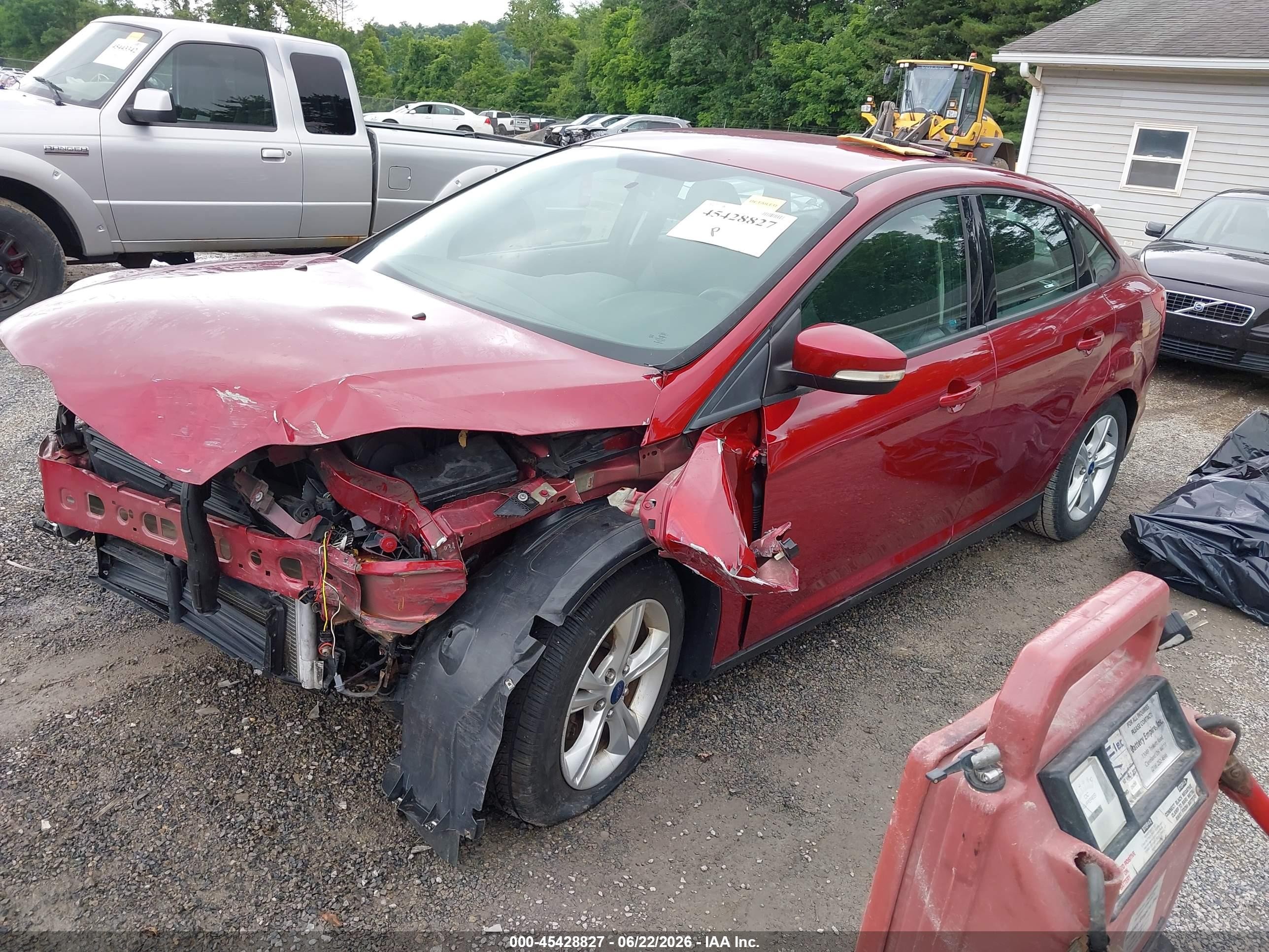 2014 Ford Focus Se Red vin: 1FADP3F2XEL354093