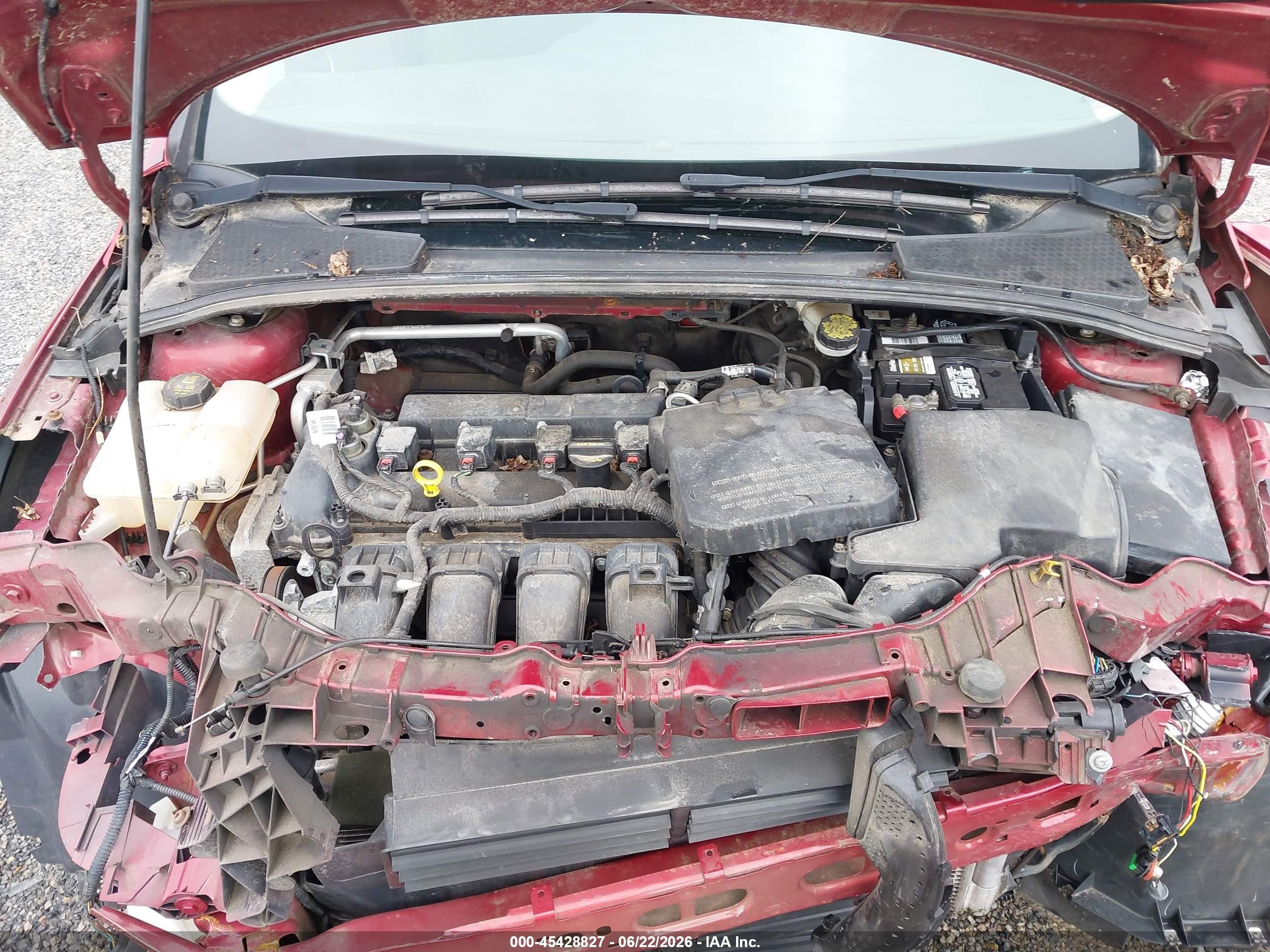2014 Ford Focus Se Red vin: 1FADP3F2XEL354093
