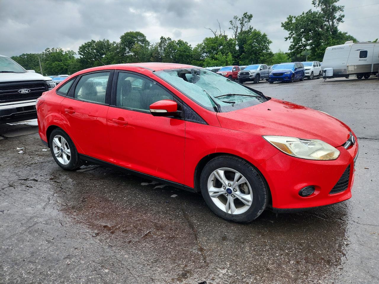 2014 Ford Focus Se Red vin: 1FADP3F2XEL373453
