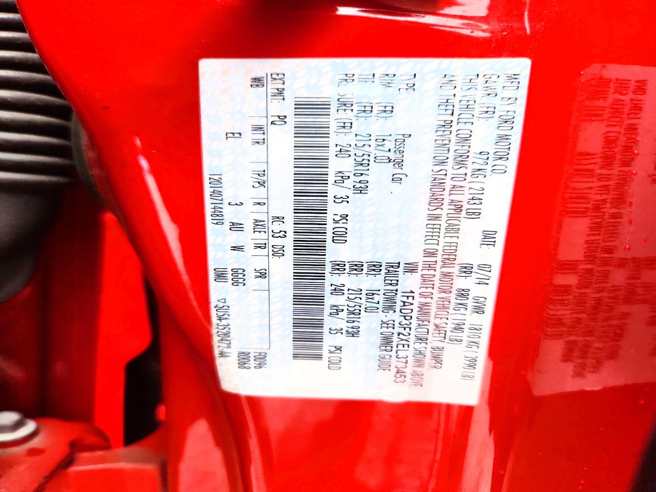 2014 Ford Focus Se Red vin: 1FADP3F2XEL373453