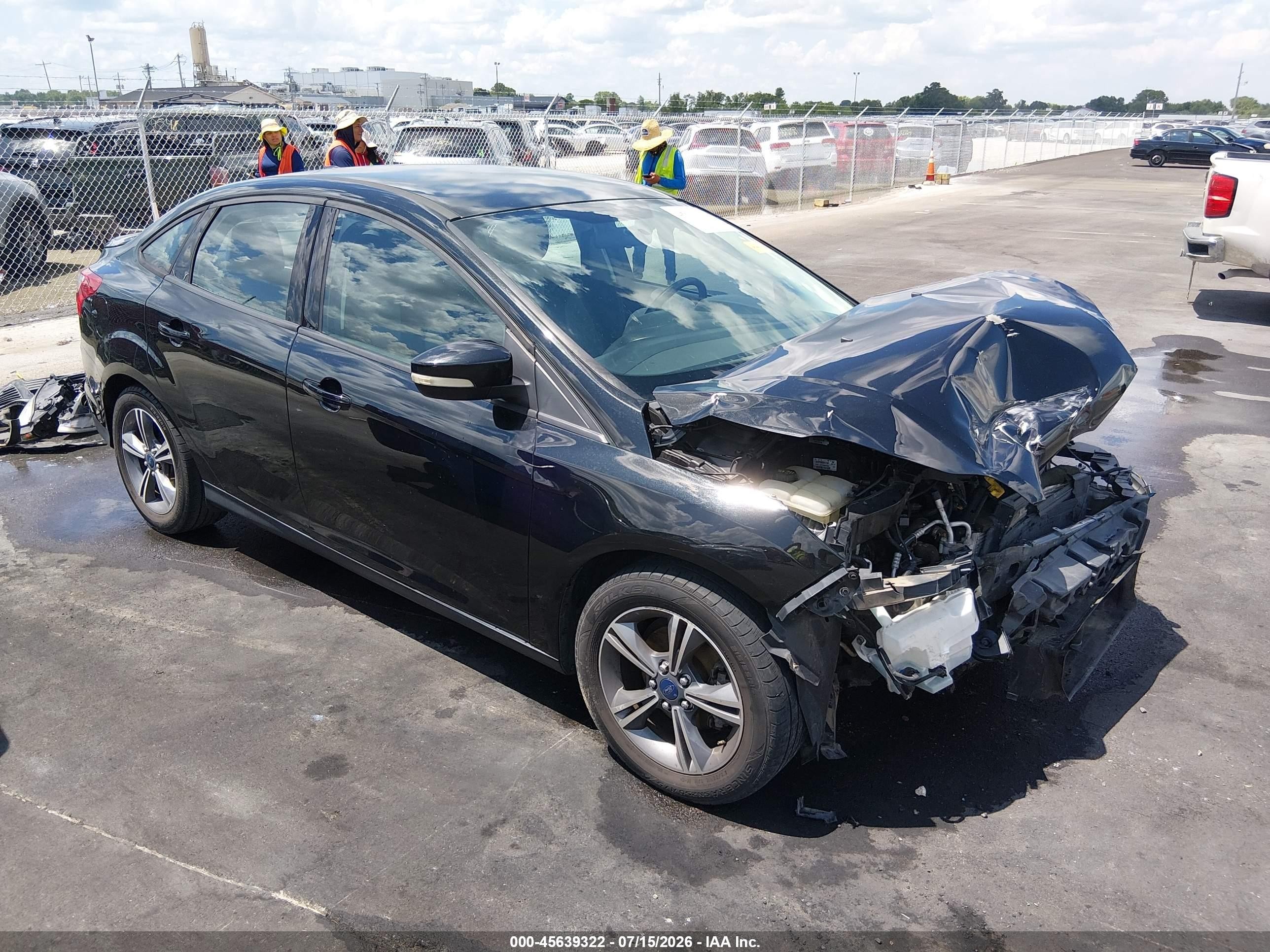 2014 Ford Focus Se Black vin: 1FADP3F2XEL381570