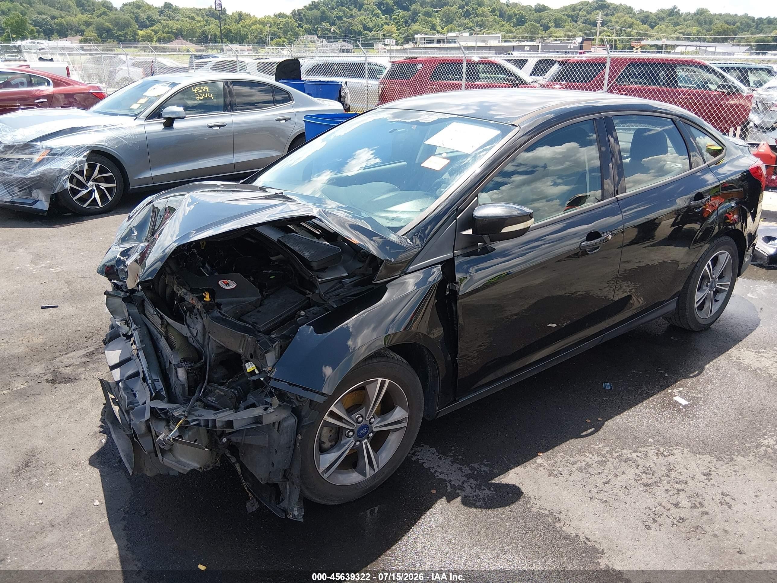 2014 Ford Focus Se Black vin: 1FADP3F2XEL381570