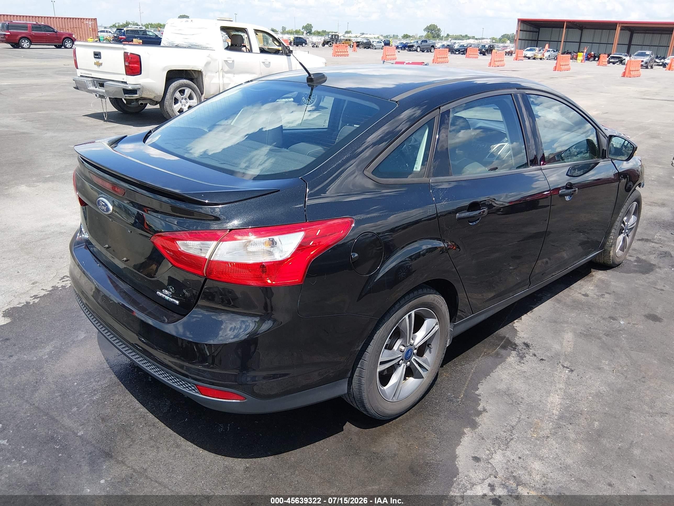 2014 Ford Focus Se Black vin: 1FADP3F2XEL381570