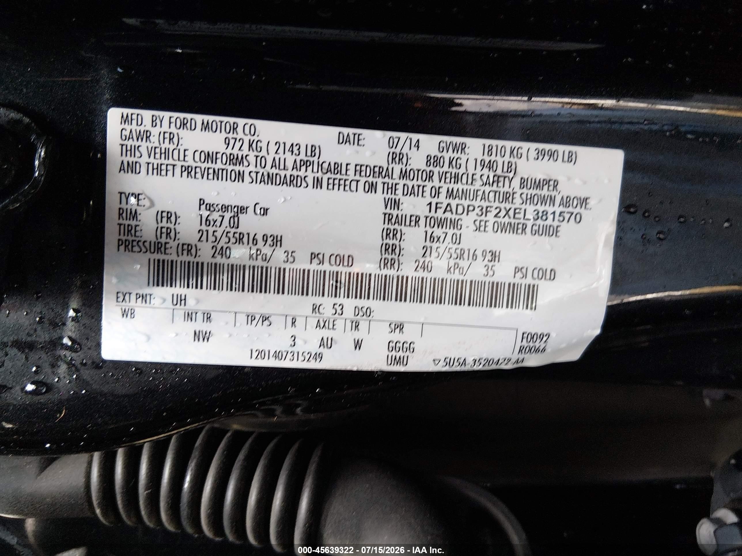 2014 Ford Focus Se Black vin: 1FADP3F2XEL381570