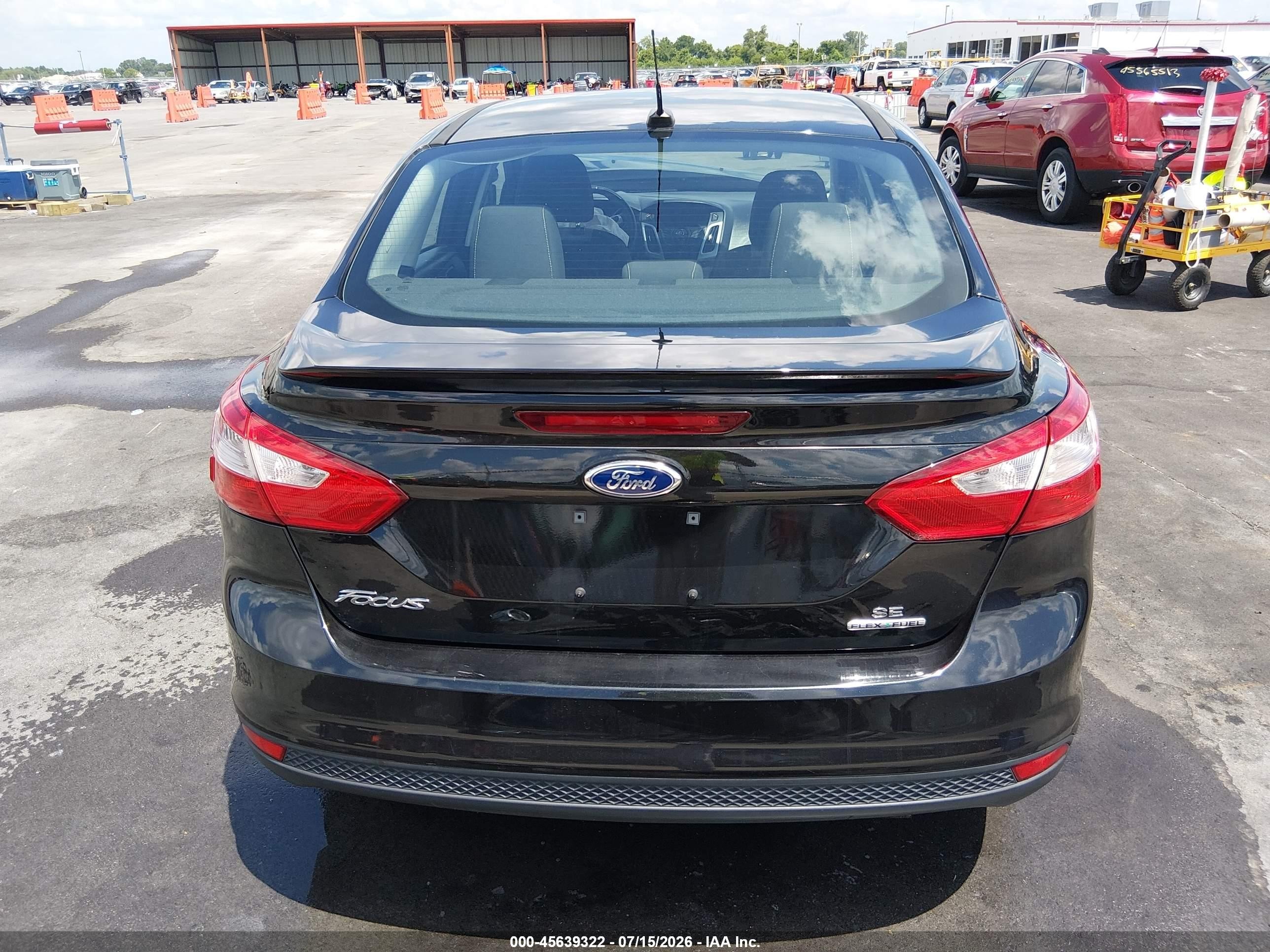 2014 Ford Focus Se Black vin: 1FADP3F2XEL381570