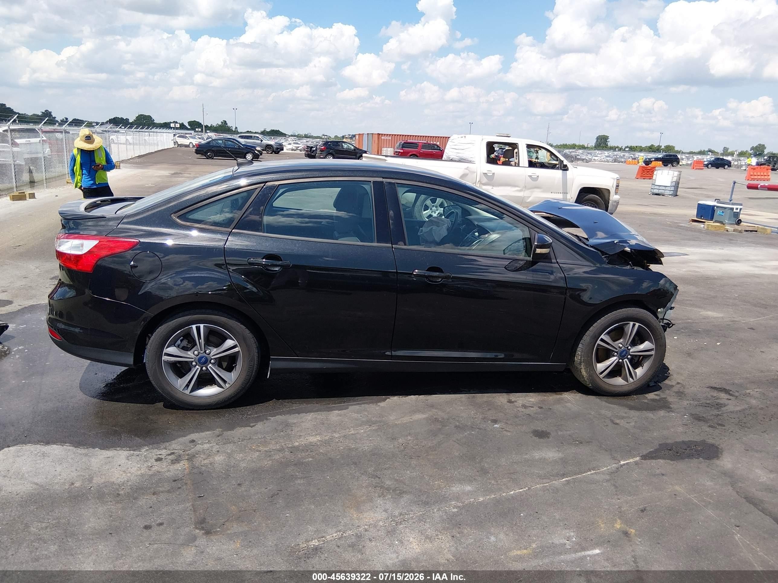 2014 Ford Focus Se Black vin: 1FADP3F2XEL381570