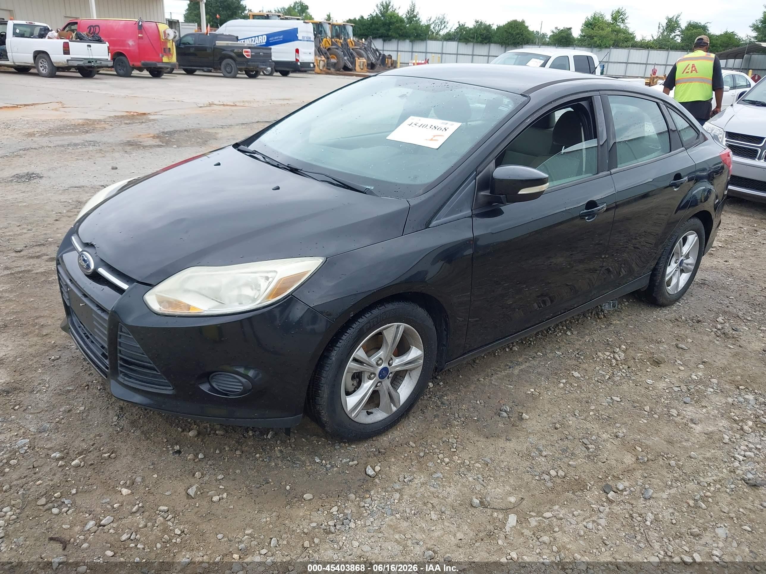 2014 Ford Focus Se Black vin: 1FADP3F2XEL386882