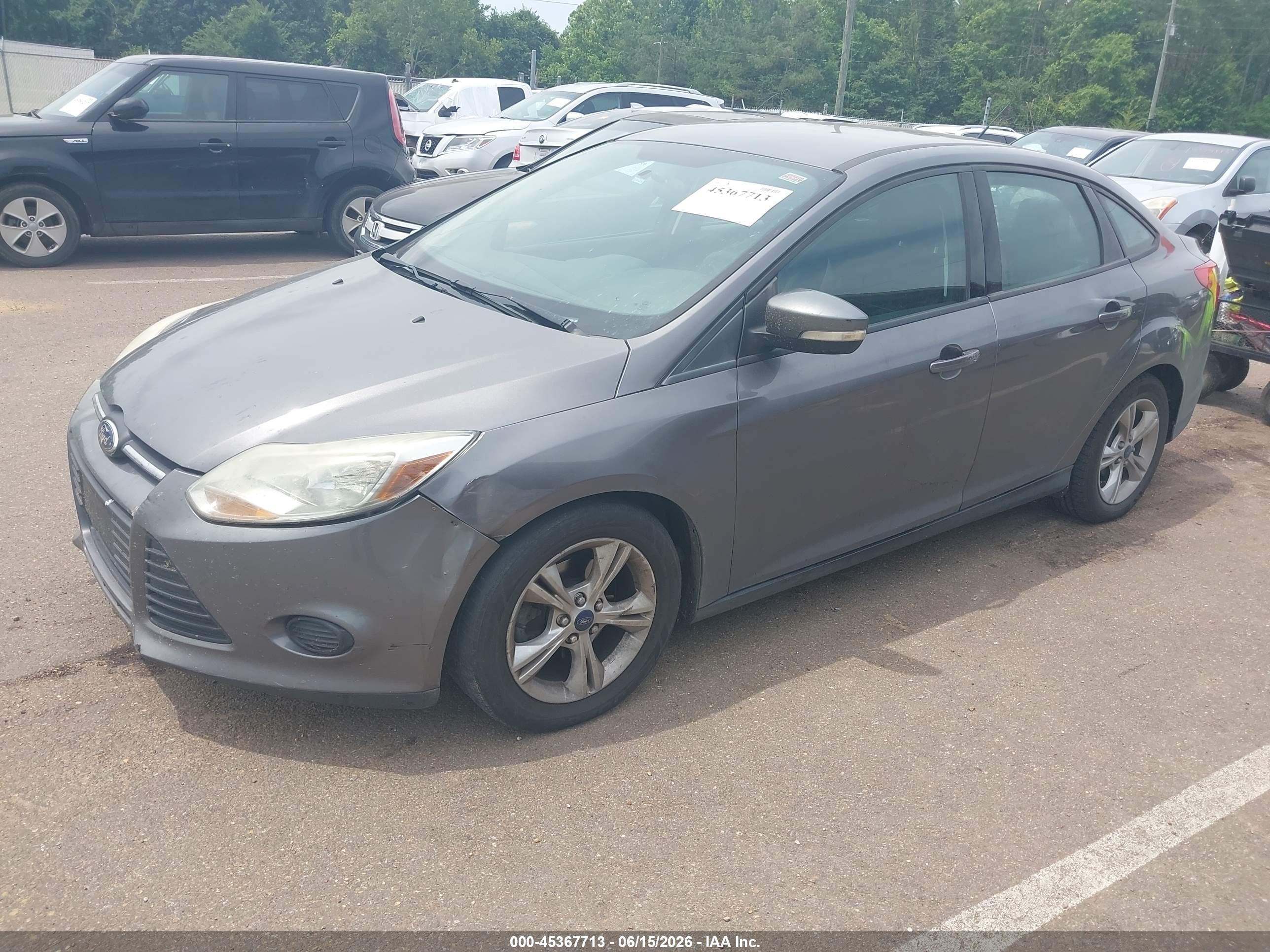 2014 Ford Focus Se Gray vin: 1FADP3F2XEL387403