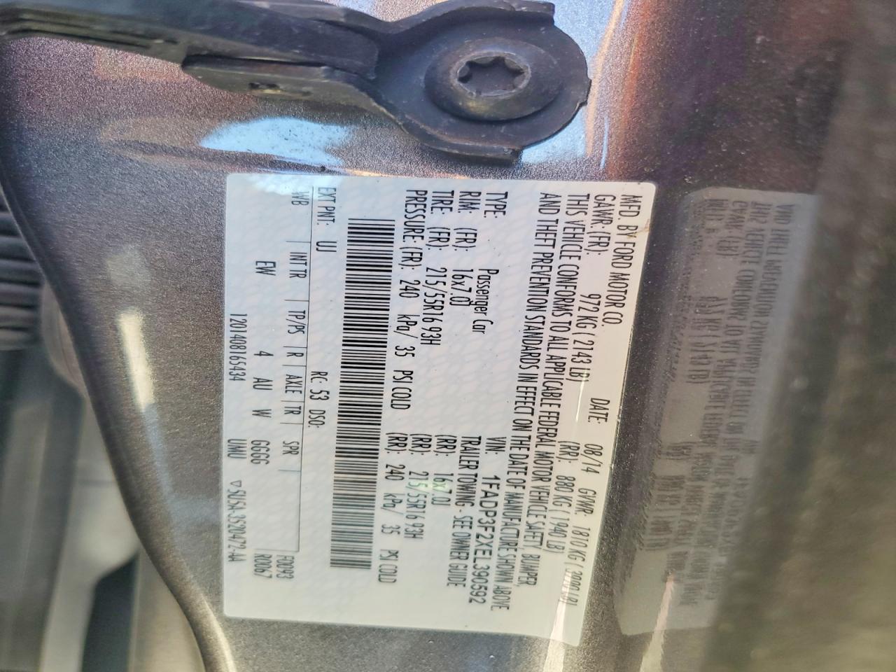 2014 Ford Focus Se Gray vin: 1FADP3F2XEL390592