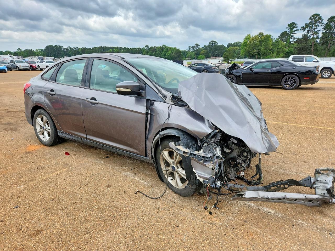 2014 Ford Focus Se Gray vin: 1FADP3F2XEL405141