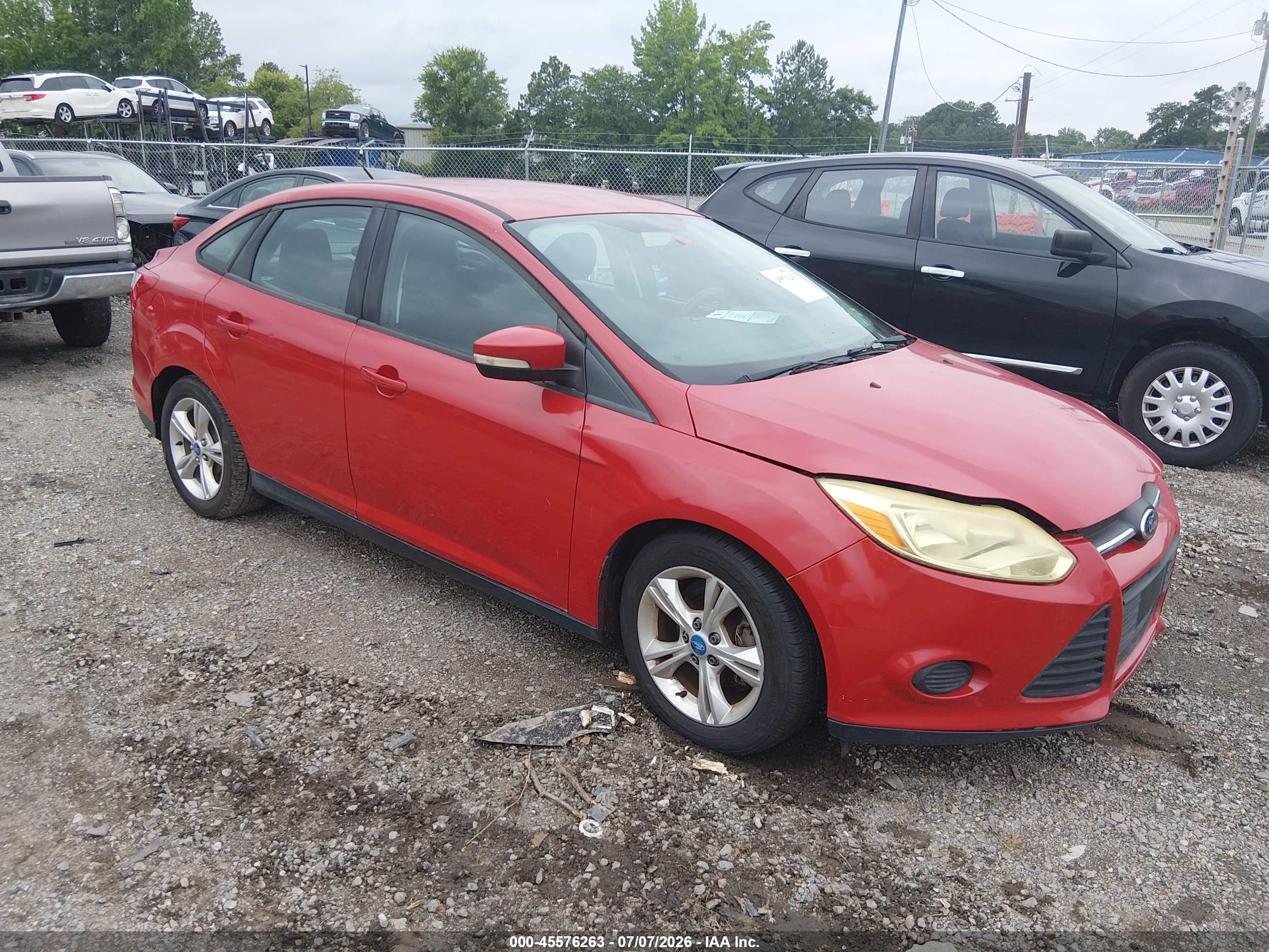 2014 Ford Focus Se Red vin: 1FADP3F2XEL410727