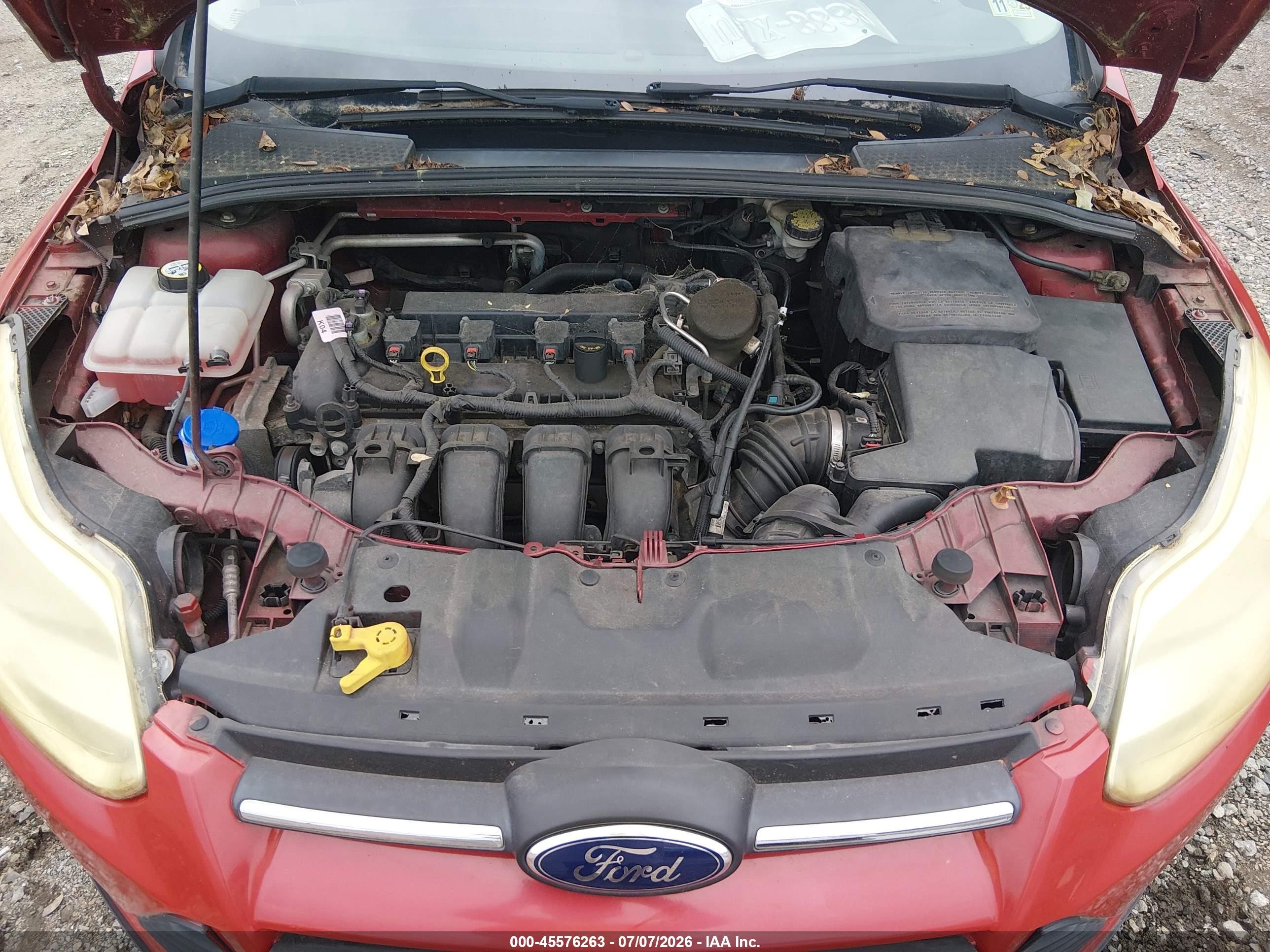 2014 Ford Focus Se Red vin: 1FADP3F2XEL410727