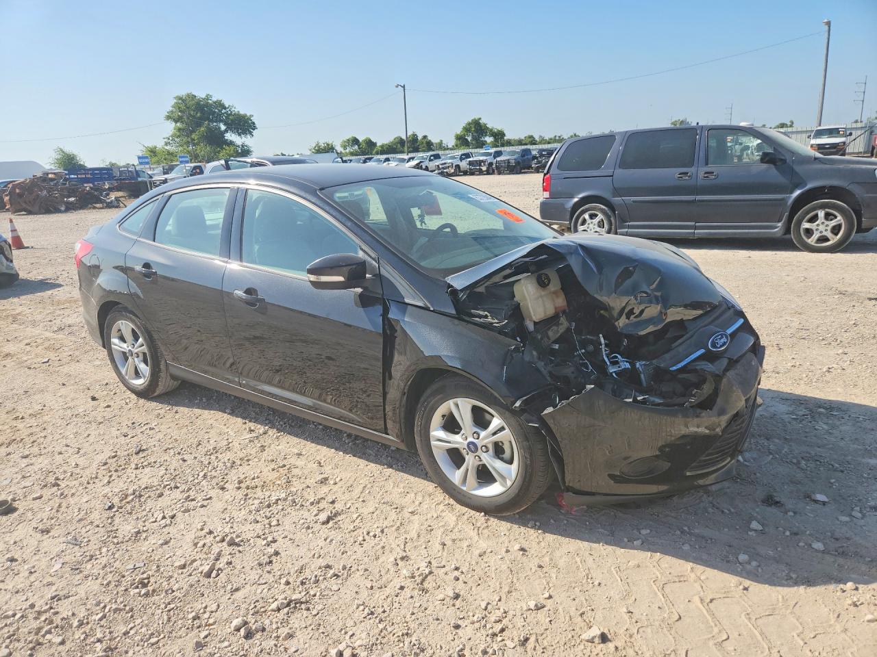 2014 Ford Focus Se Black vin: 1FADP3F2XEL412929