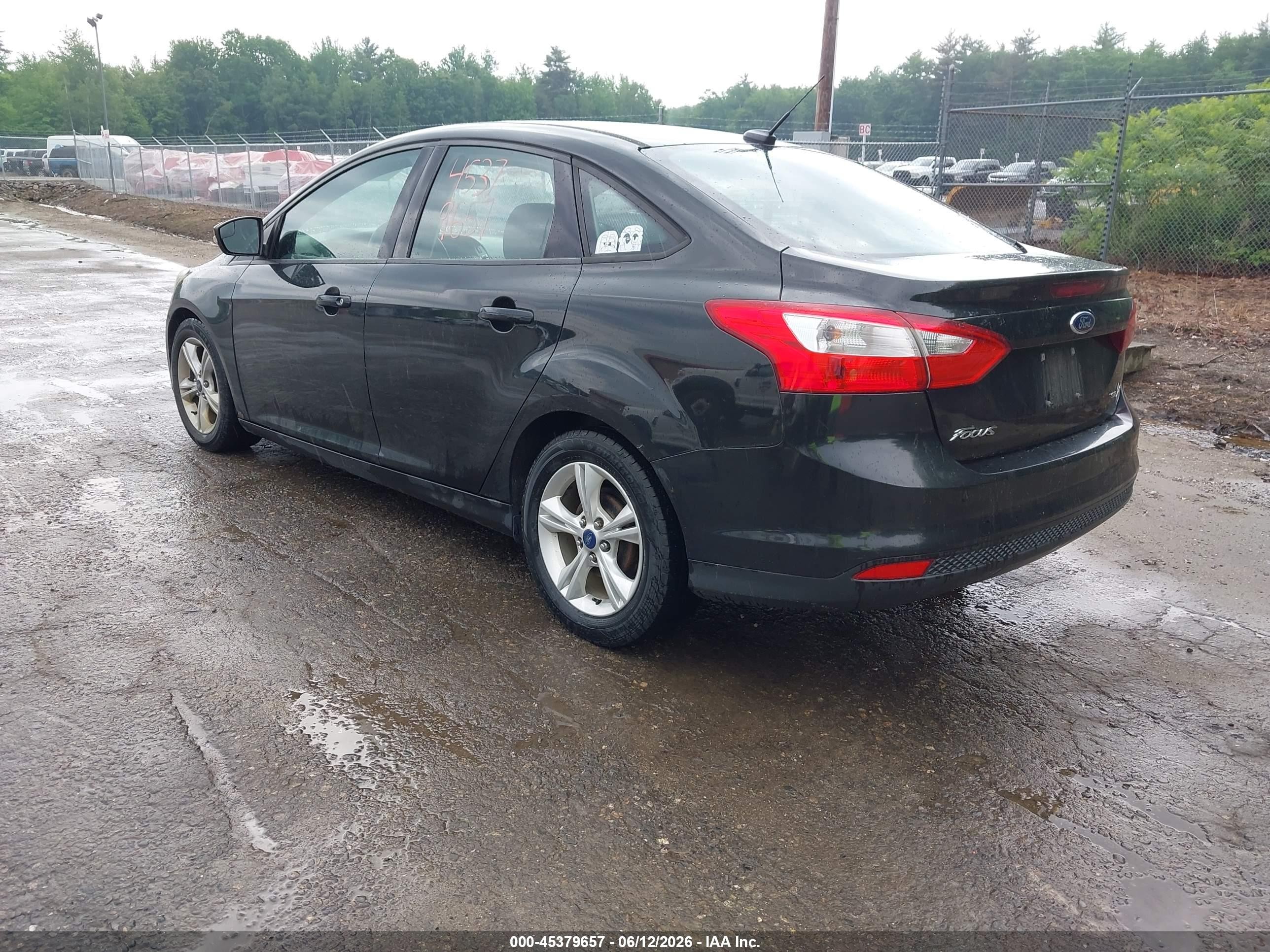 2014 Ford Focus Se Black vin: 1FADP3F2XEL415698