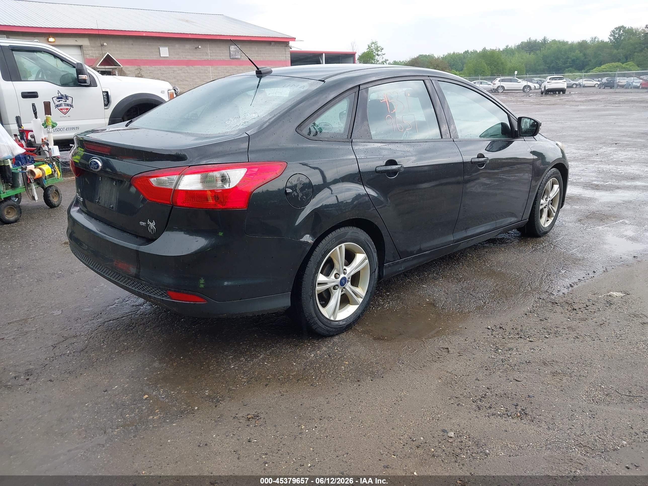 2014 Ford Focus Se Black vin: 1FADP3F2XEL415698